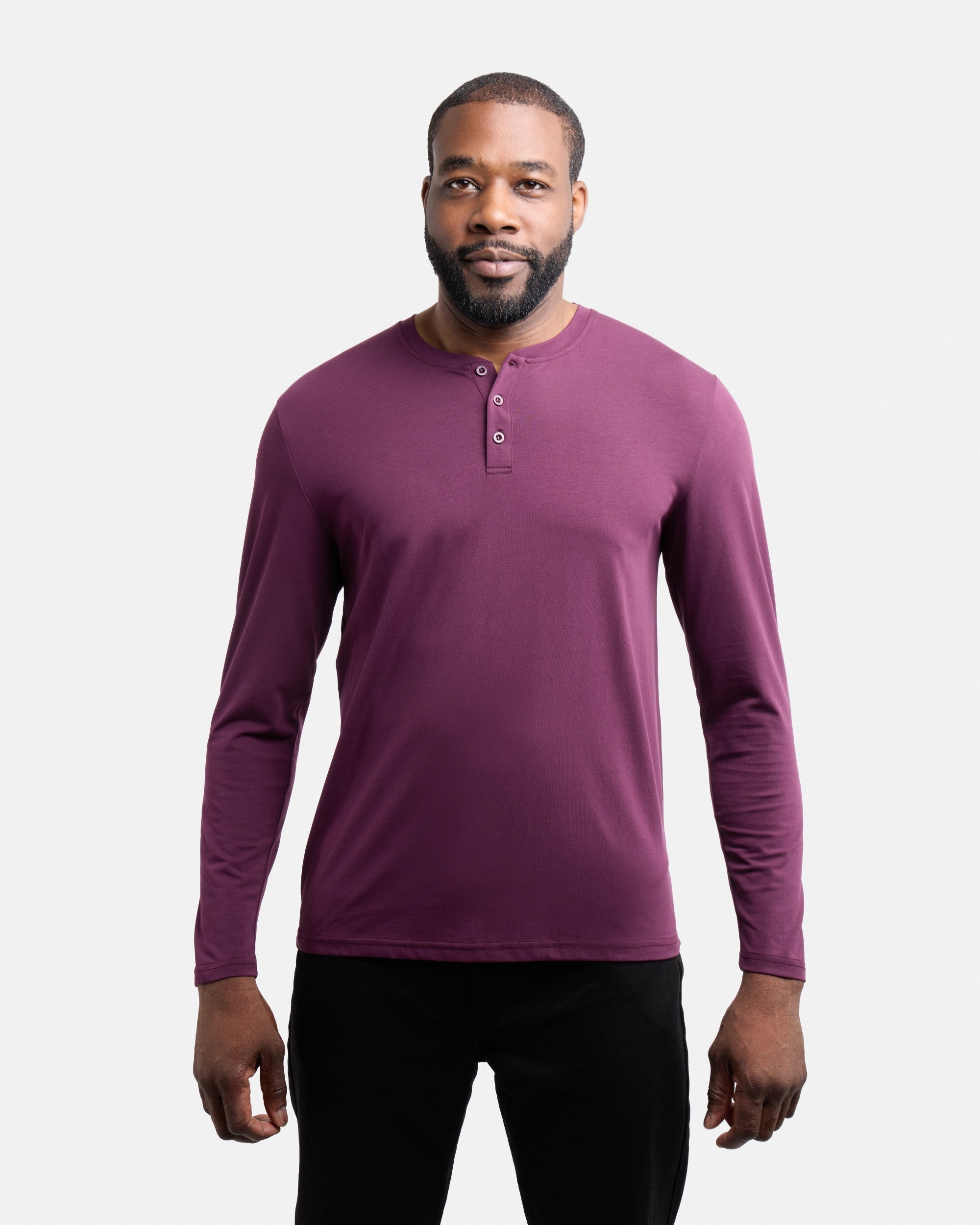 X RAY Men's Classic Long Sleeve Henley T-Shirt