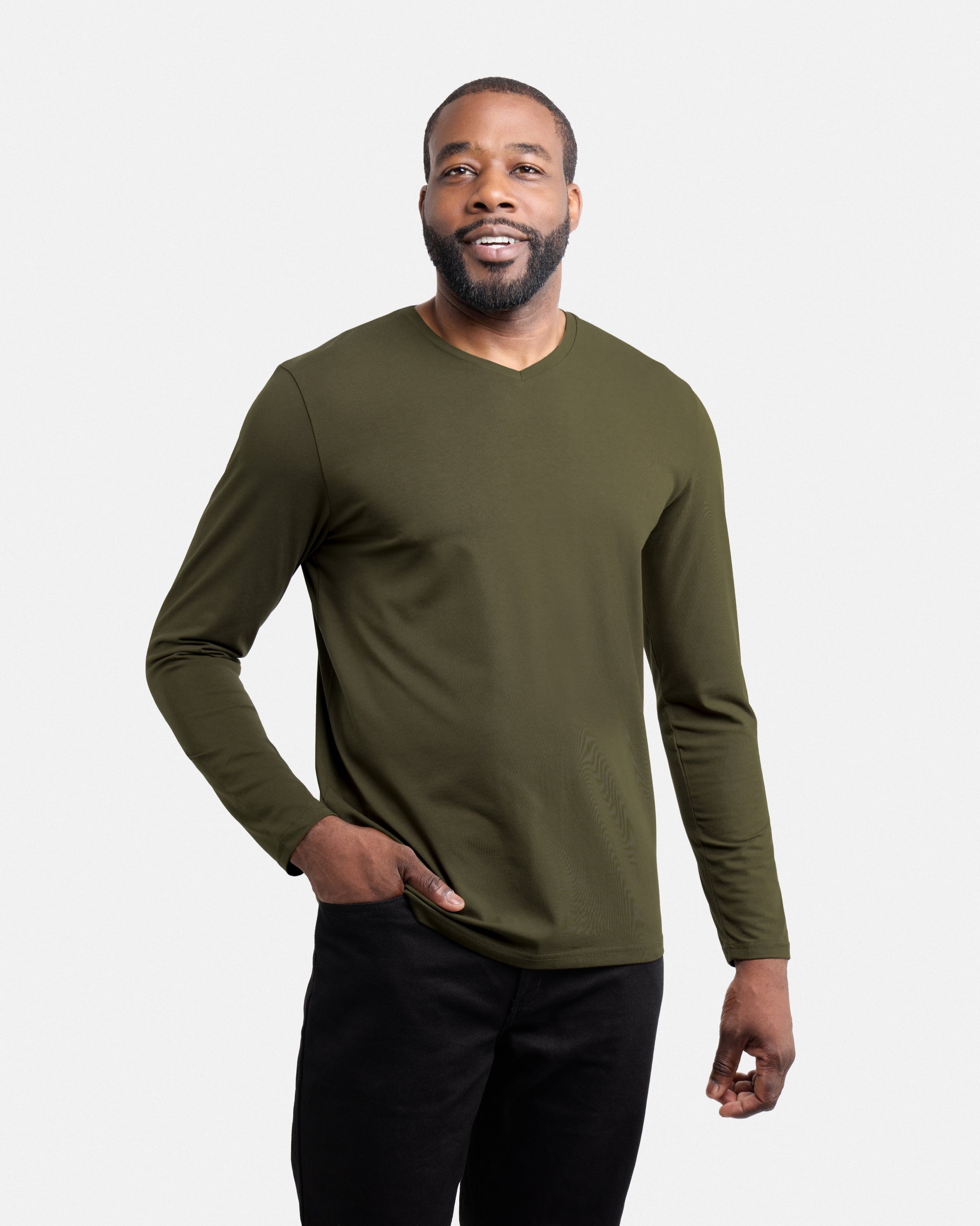 XMLS-20006 Classic Long Sleeve V-Neck T-Shirt – X-RAY JEANS