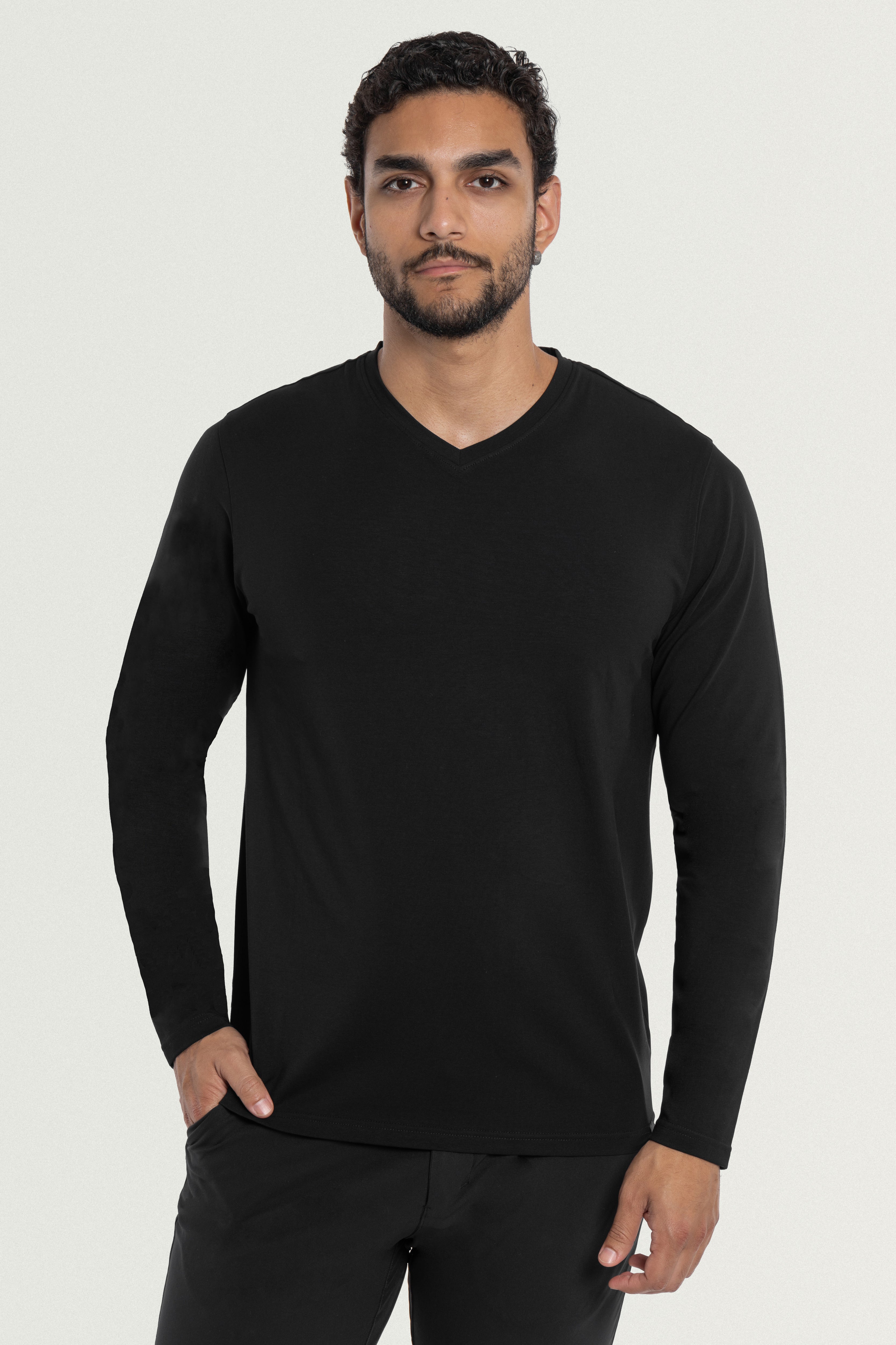  henley t shirts for men  long sleeve black tshirt men  long sleeve crew neck shirts for men  
