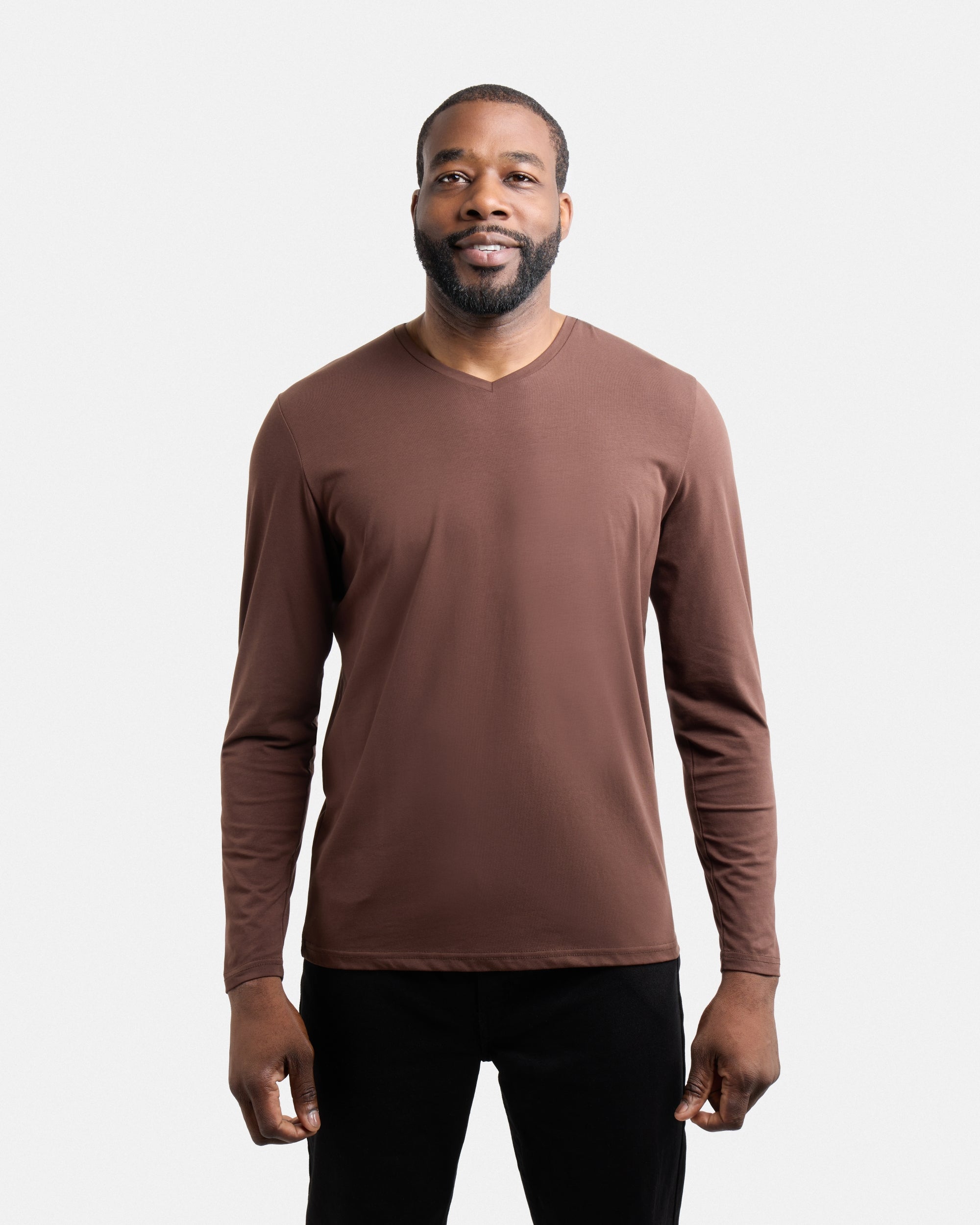 X RAY Men's Classic Long Sleeve V-Neck T-Shirt