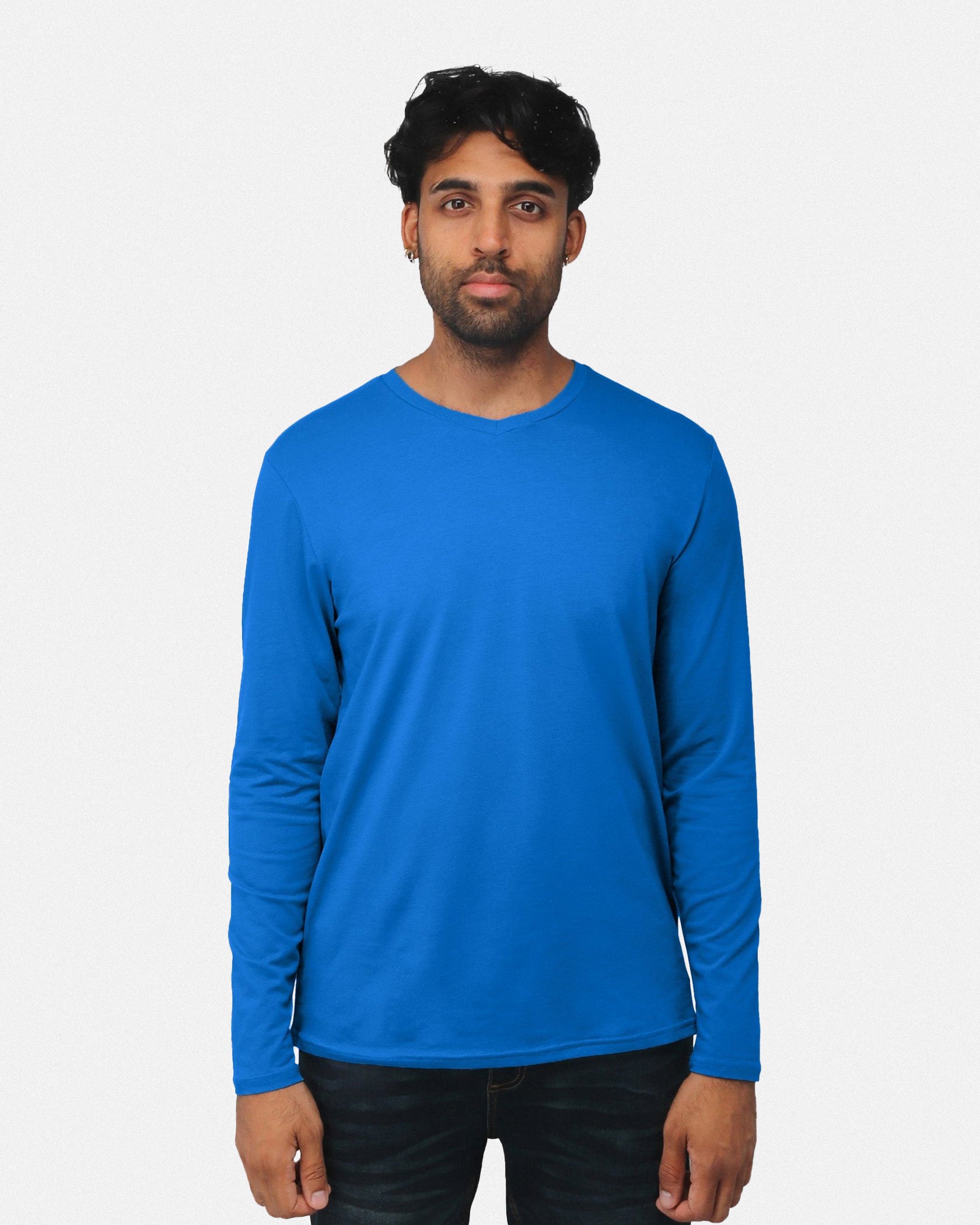 X RAY Men's Classic Long Sleeve V-Neck T-Shirt