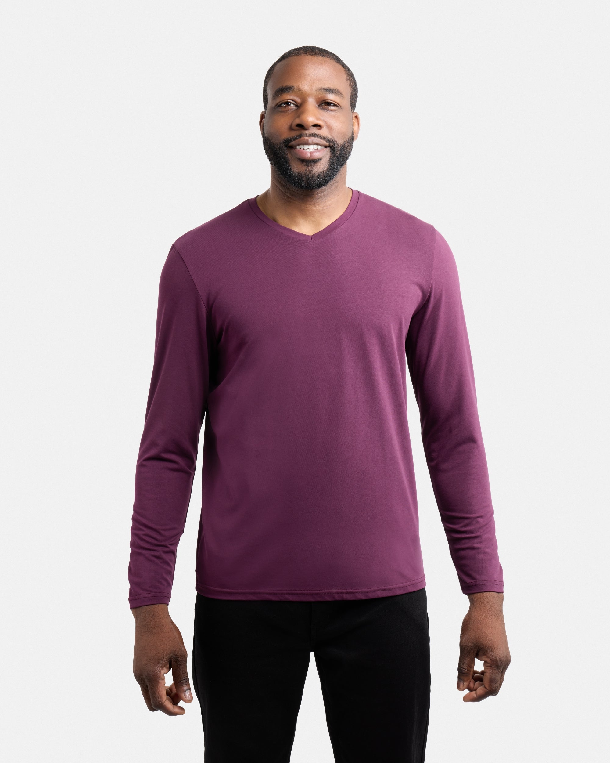 X RAY Men's Classic Long Sleeve V-Neck T-Shirt