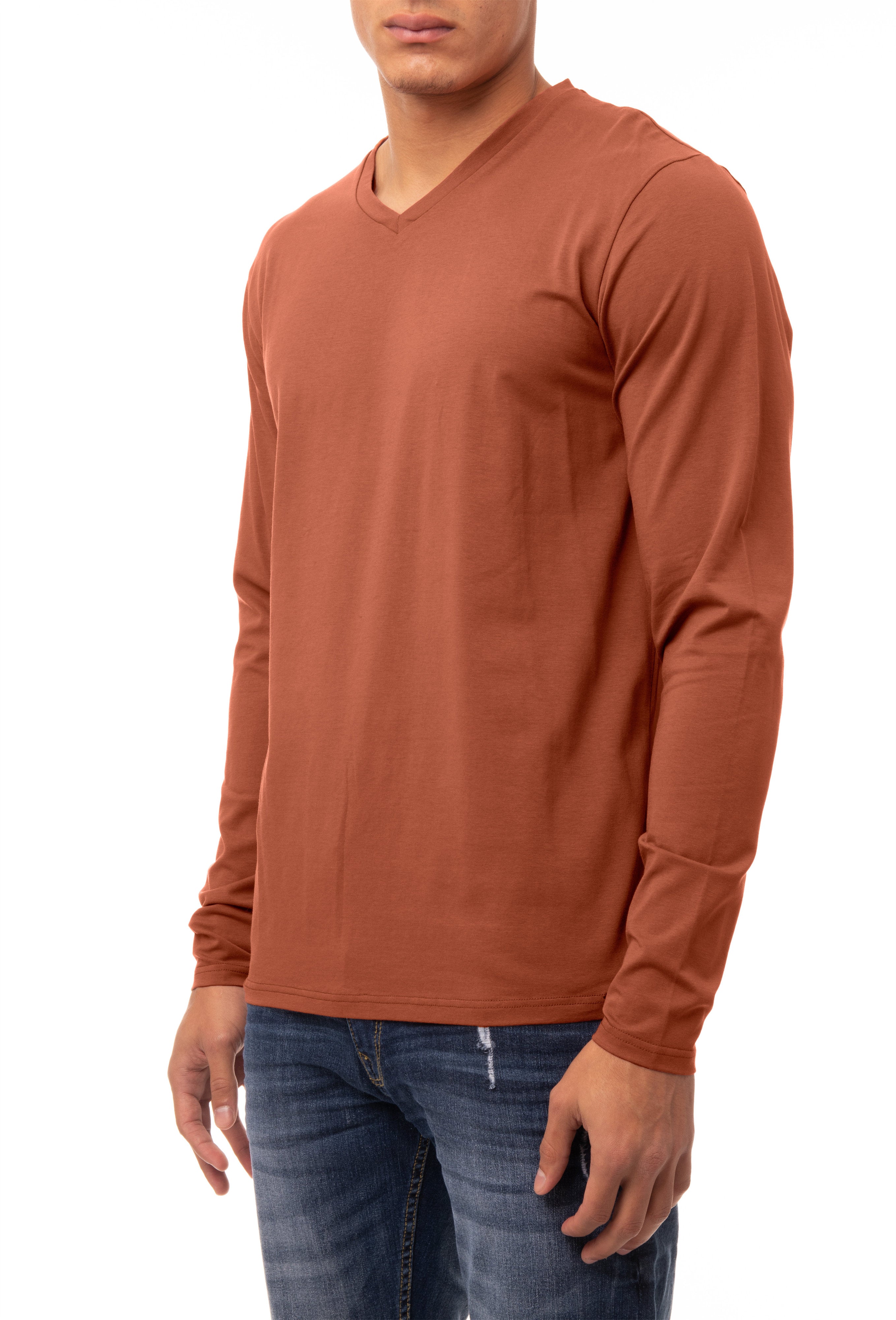 X RAY Men's Classic Long Sleeve V-Neck T-Shirt – X-RAY JEANS