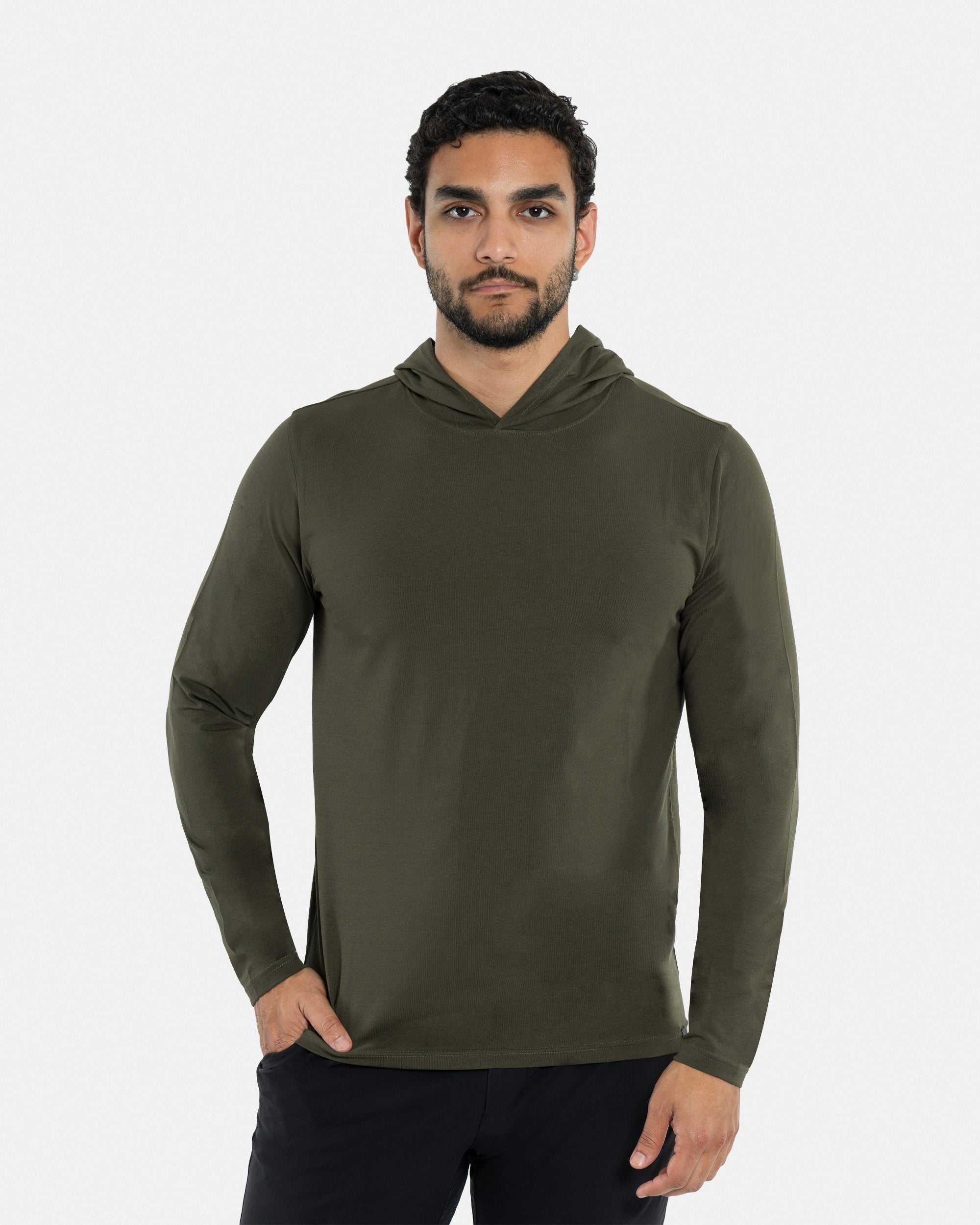 X RAY Men's Long Sleeve Hooded Shirt