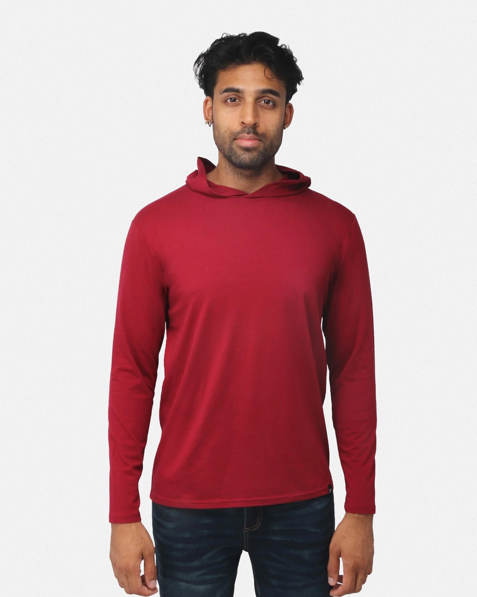 X RAY Men's Long Sleeve Hooded Shirt