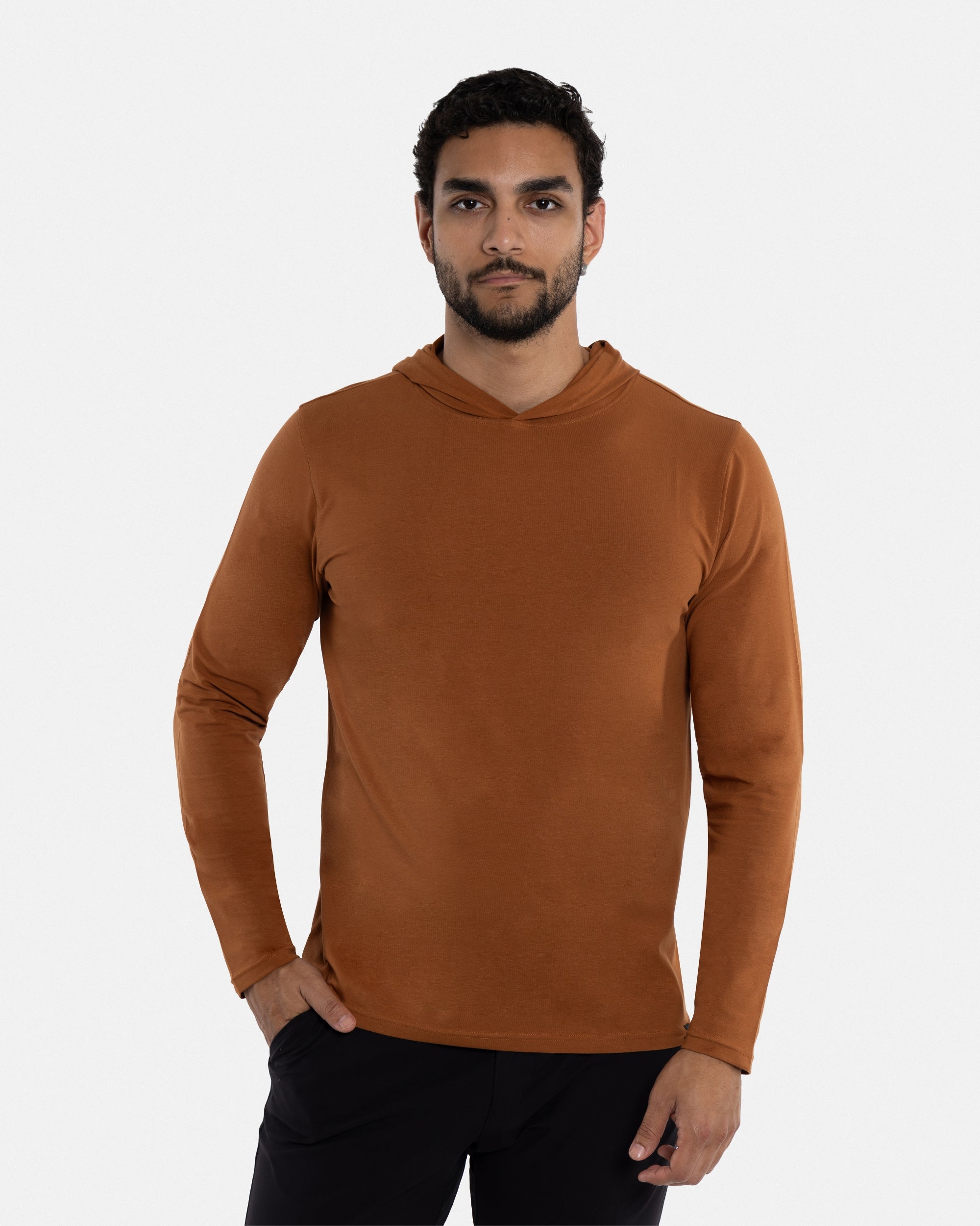 X RAY Men's Long Sleeve Hooded Shirt