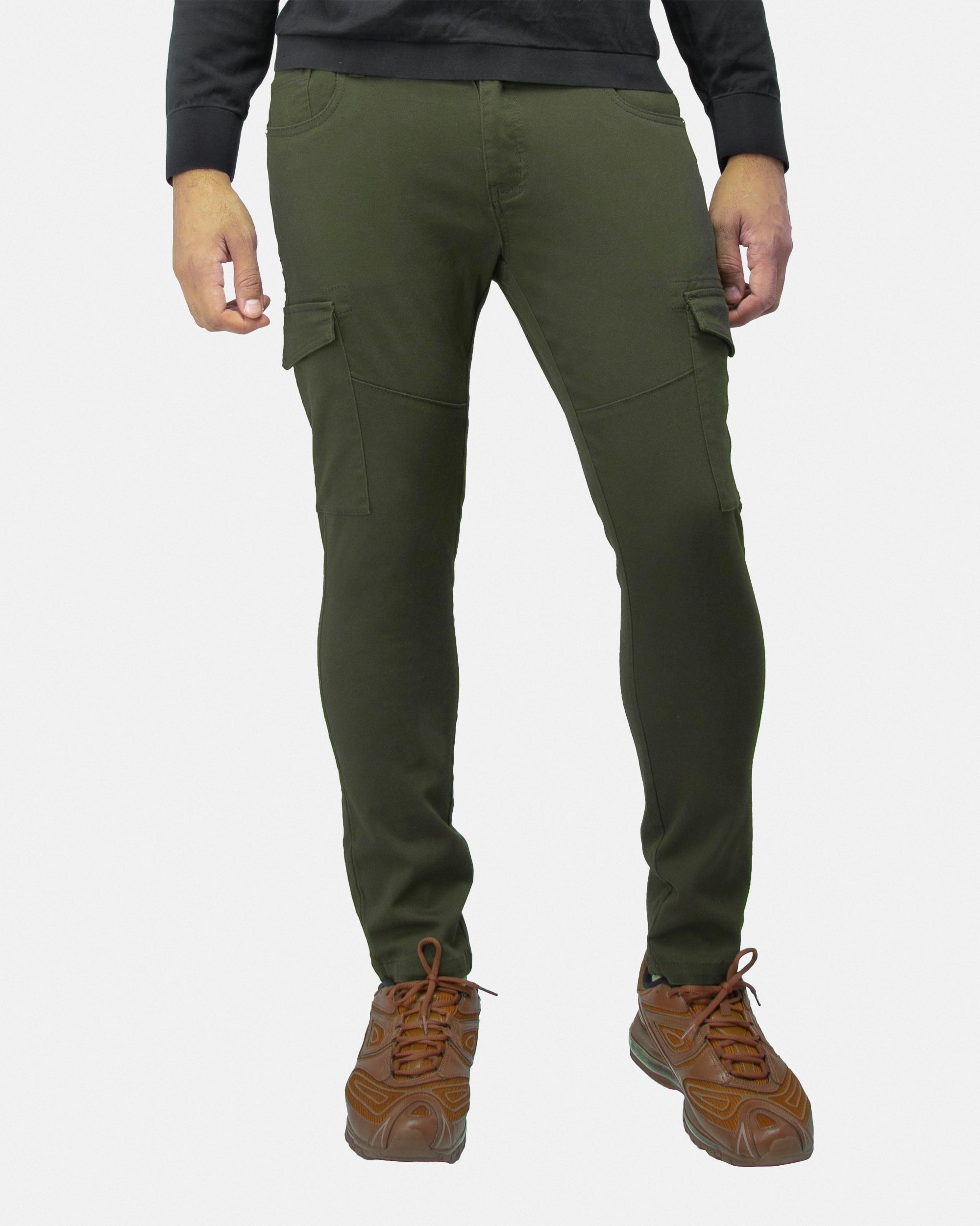 X RAY Men's Slim Fit Stretch Colored Denim Commuter Pants With Cargo Pockets Big & Tall Available