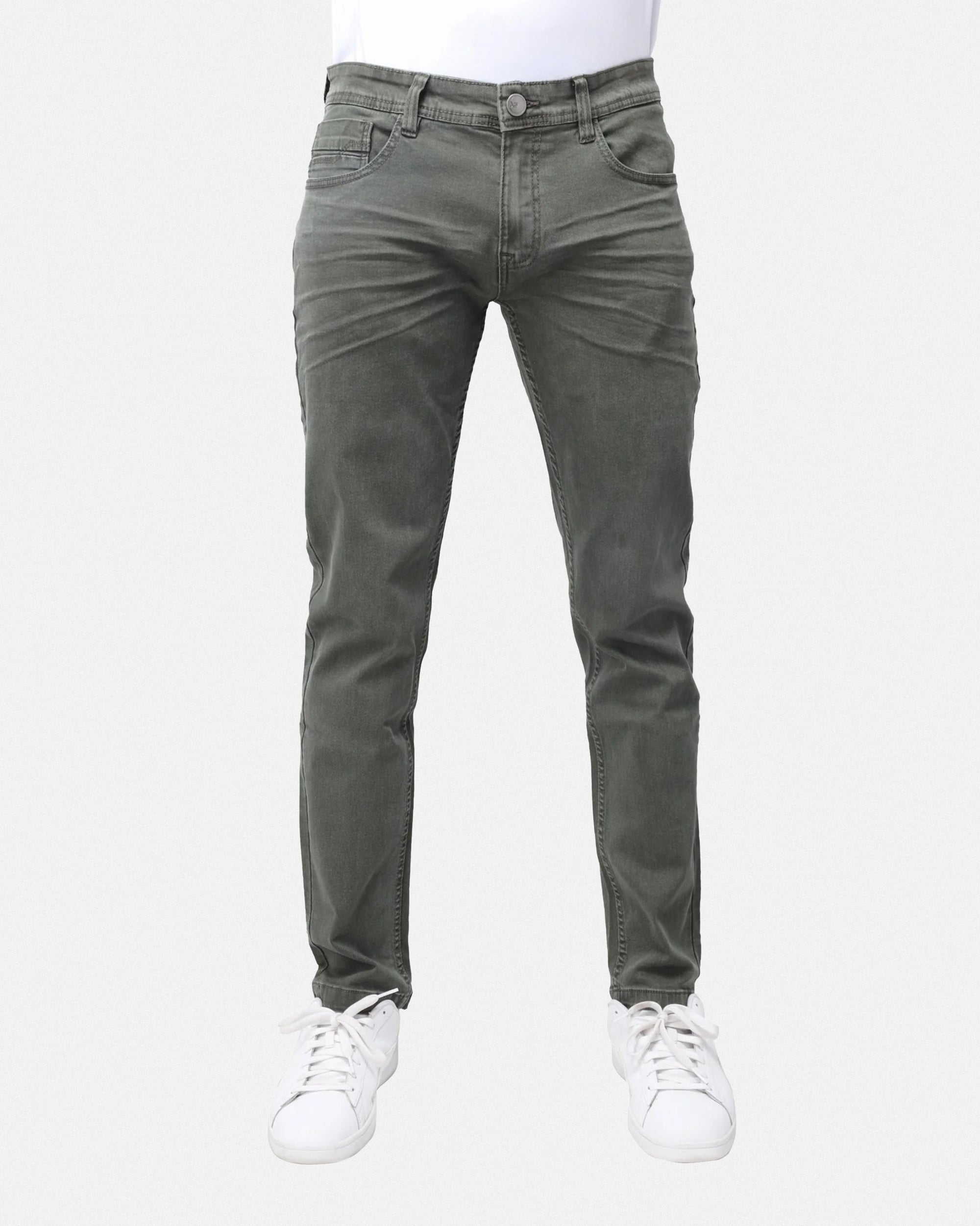 X RAY Men's Slim Fit Jeans Five-Pocket Stretch Cotton Colored Twill Pants