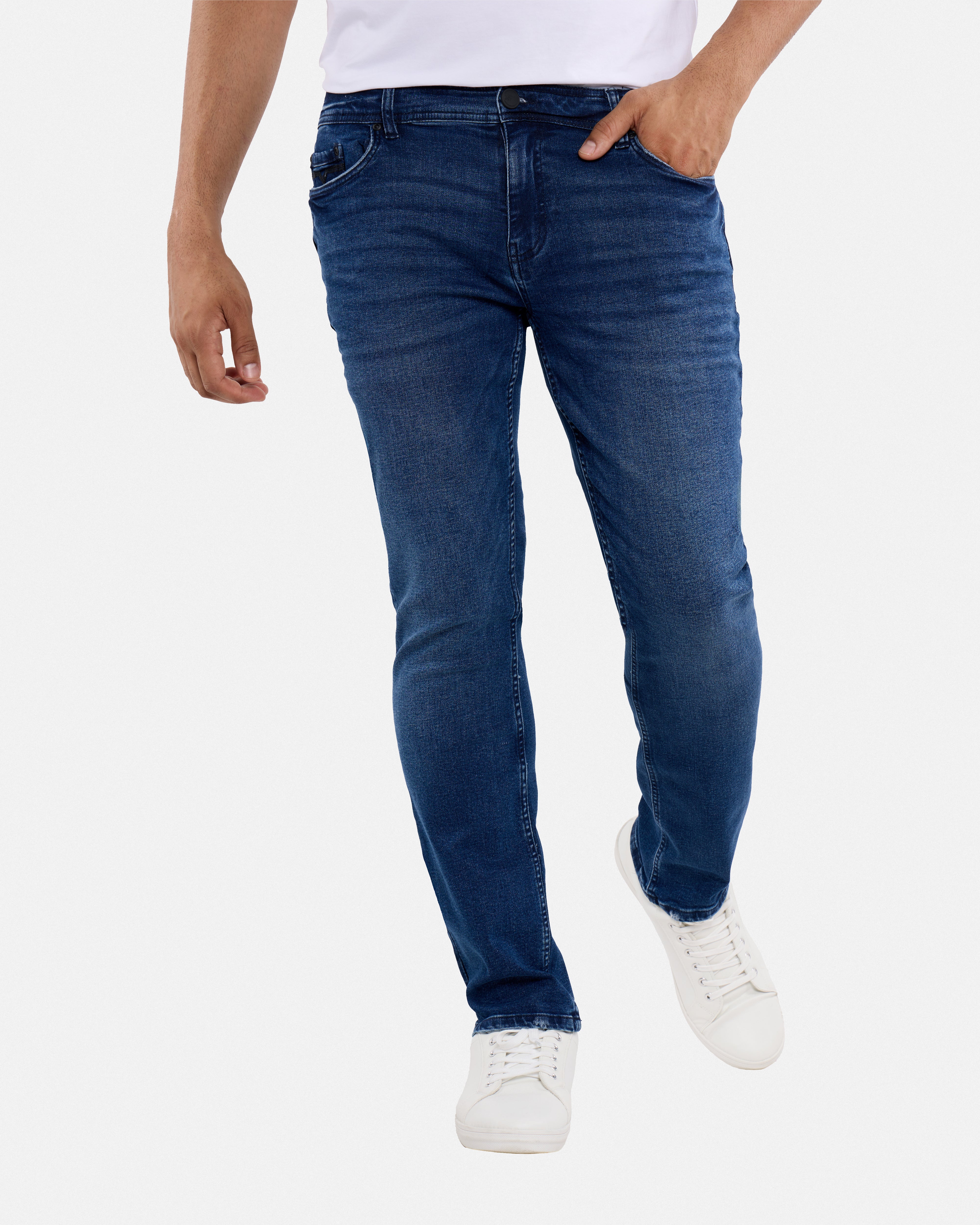 Men's Slim Fit Silicone Back Pocket Jeans