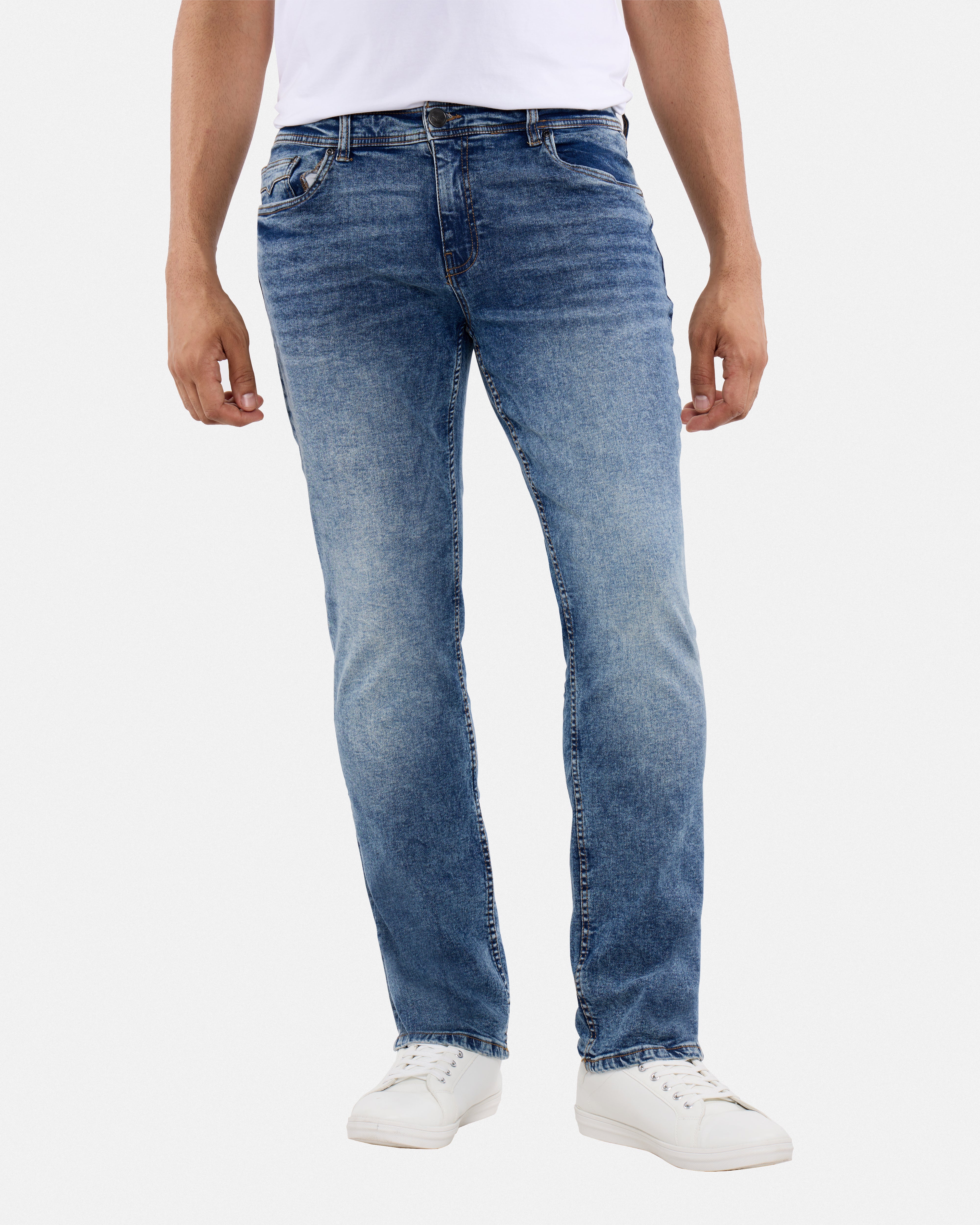 Men's Slim Fit Silicone Back Pocket Jeans