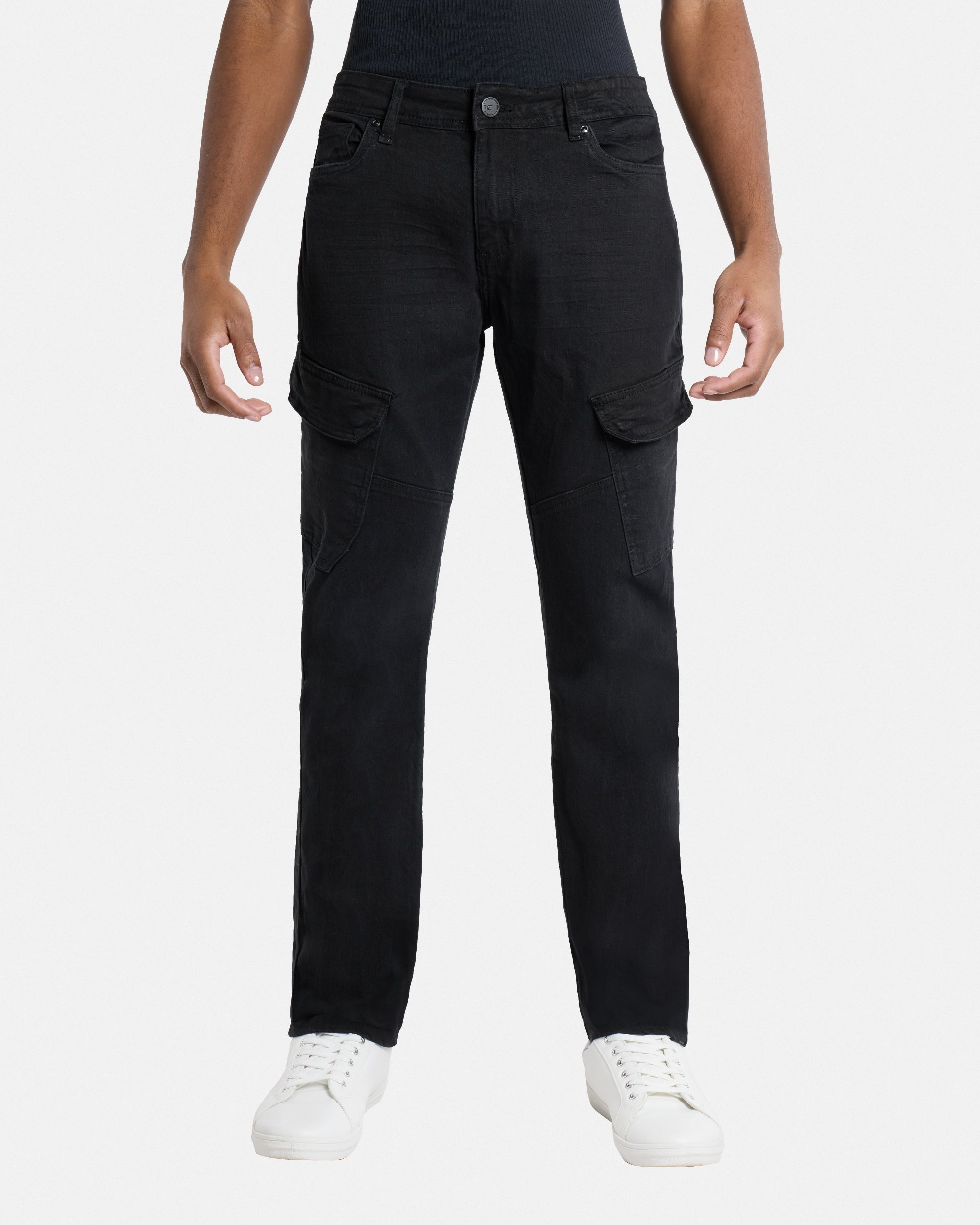 X RAY Mens Denim Jeans, Slim Fit Cargo Pocket Denim Jeans for Men