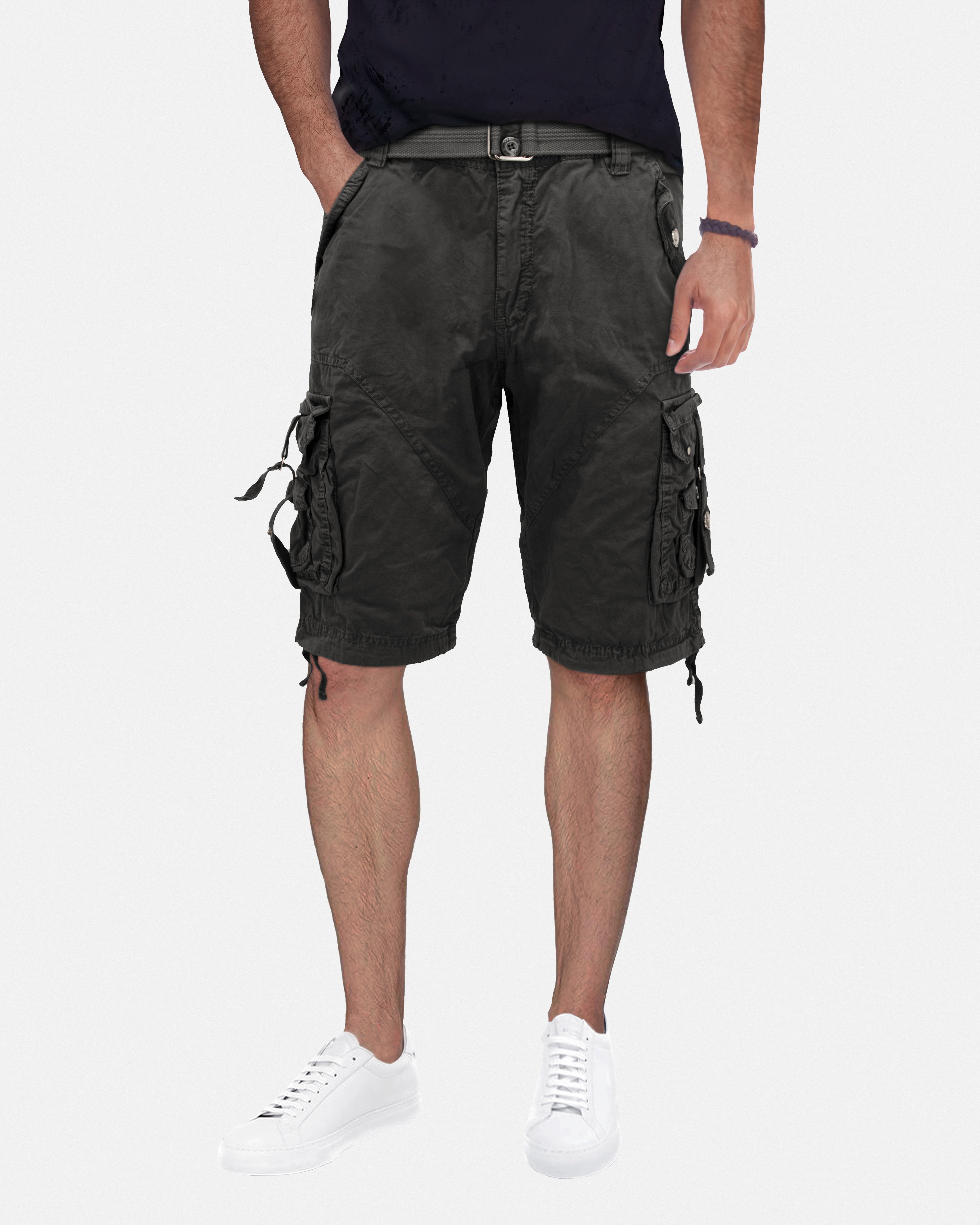 X RAY Mens Tactical Bermuda Cargo Shorts Camo and Solid Colors 12.5" Inseam Knee Length Classic Fit Multi Pocket Capri Pants