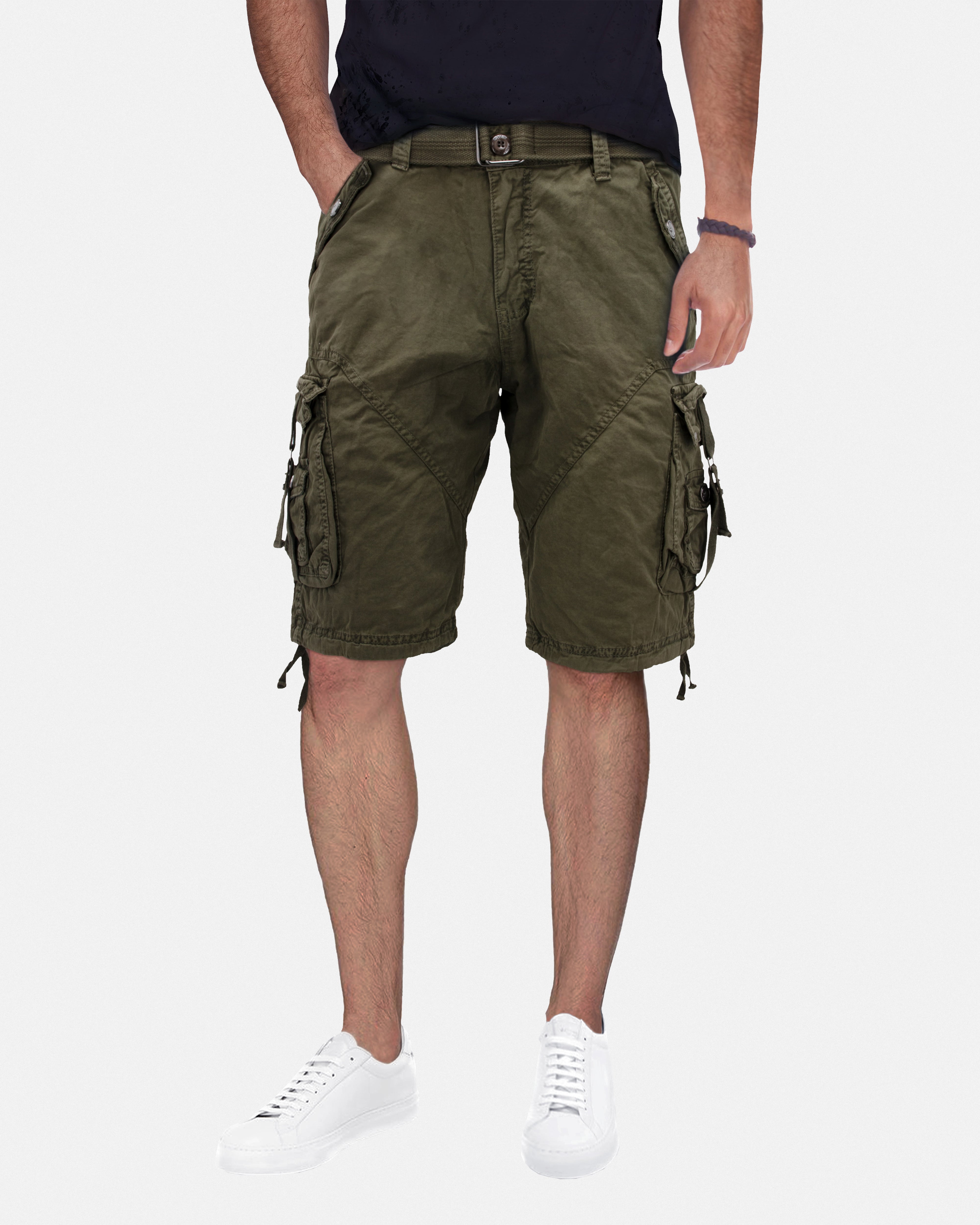 X RAY Mens Tactical Bermuda Cargo Shorts Camo and Solid Colors 12.5" Inseam Knee Length Classic Fit Multi Pocket Capri Pants
