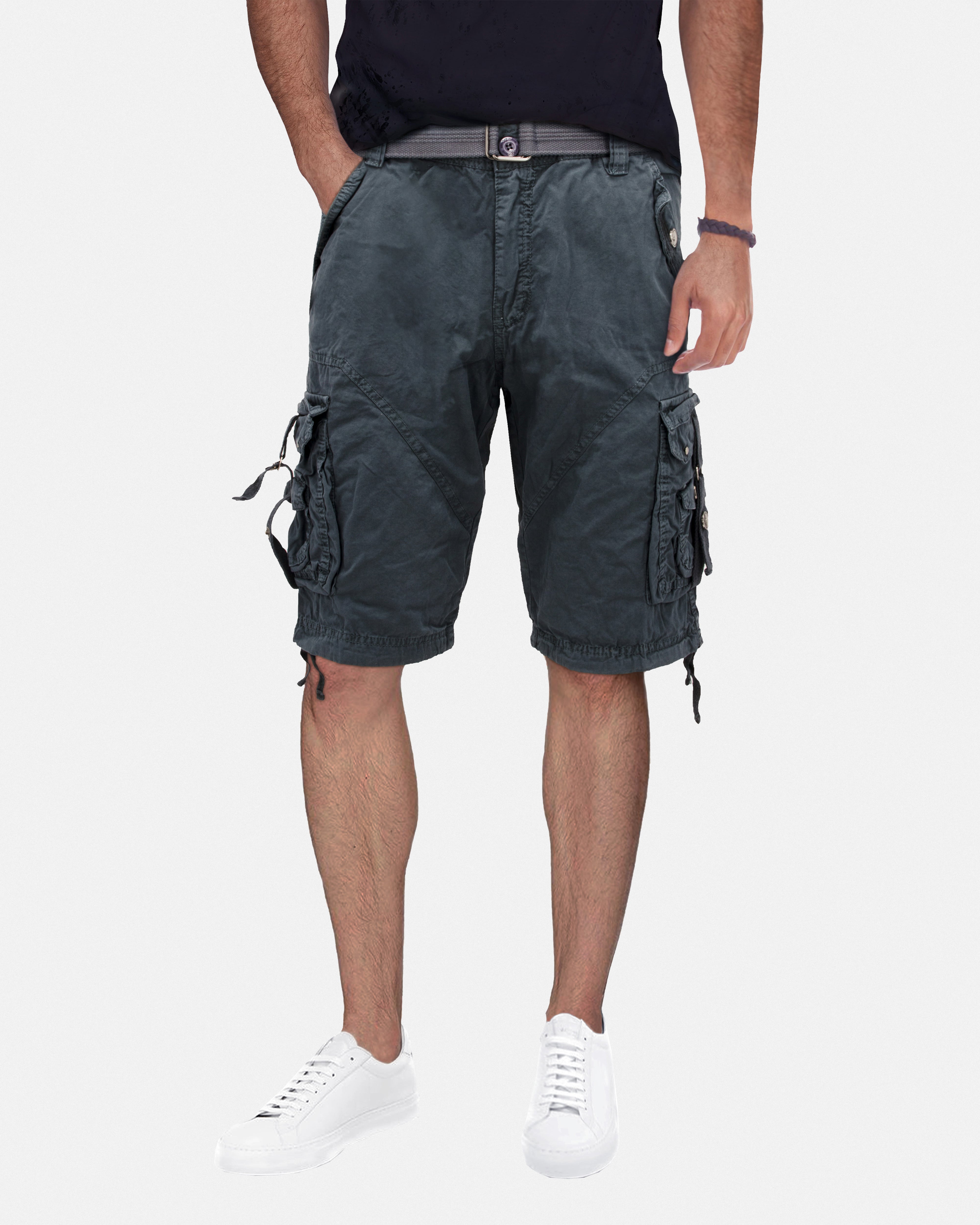 X RAY Mens Tactical Bermuda Cargo Shorts Camo and Solid Colors 12.5" Inseam Knee Length Classic Fit Multi Pocket Capri Pants