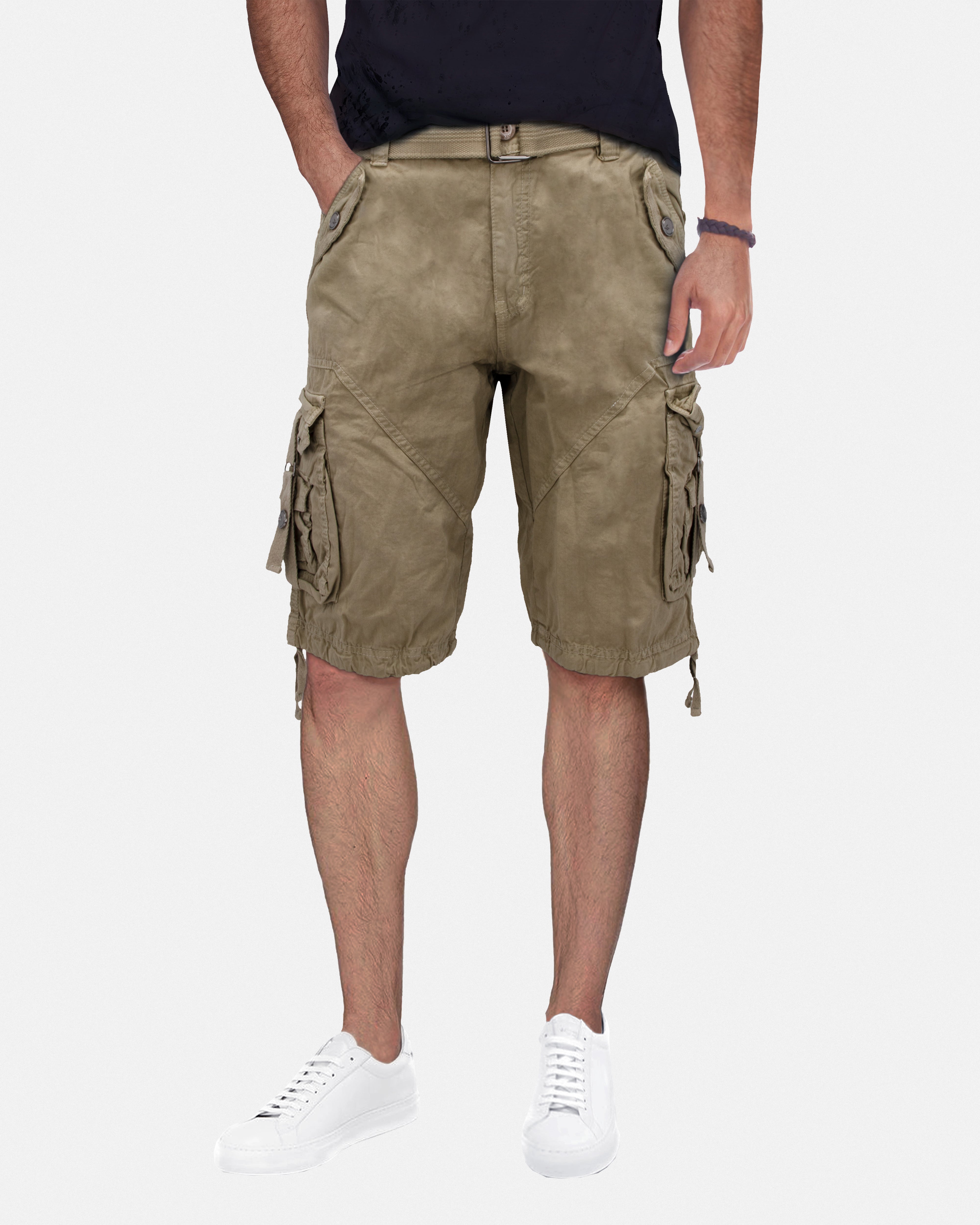 X RAY Mens Tactical Bermuda Cargo Shorts Camo and Solid Colors 12.5" Inseam Knee Length Classic Fit Multi Pocket Capri Pants