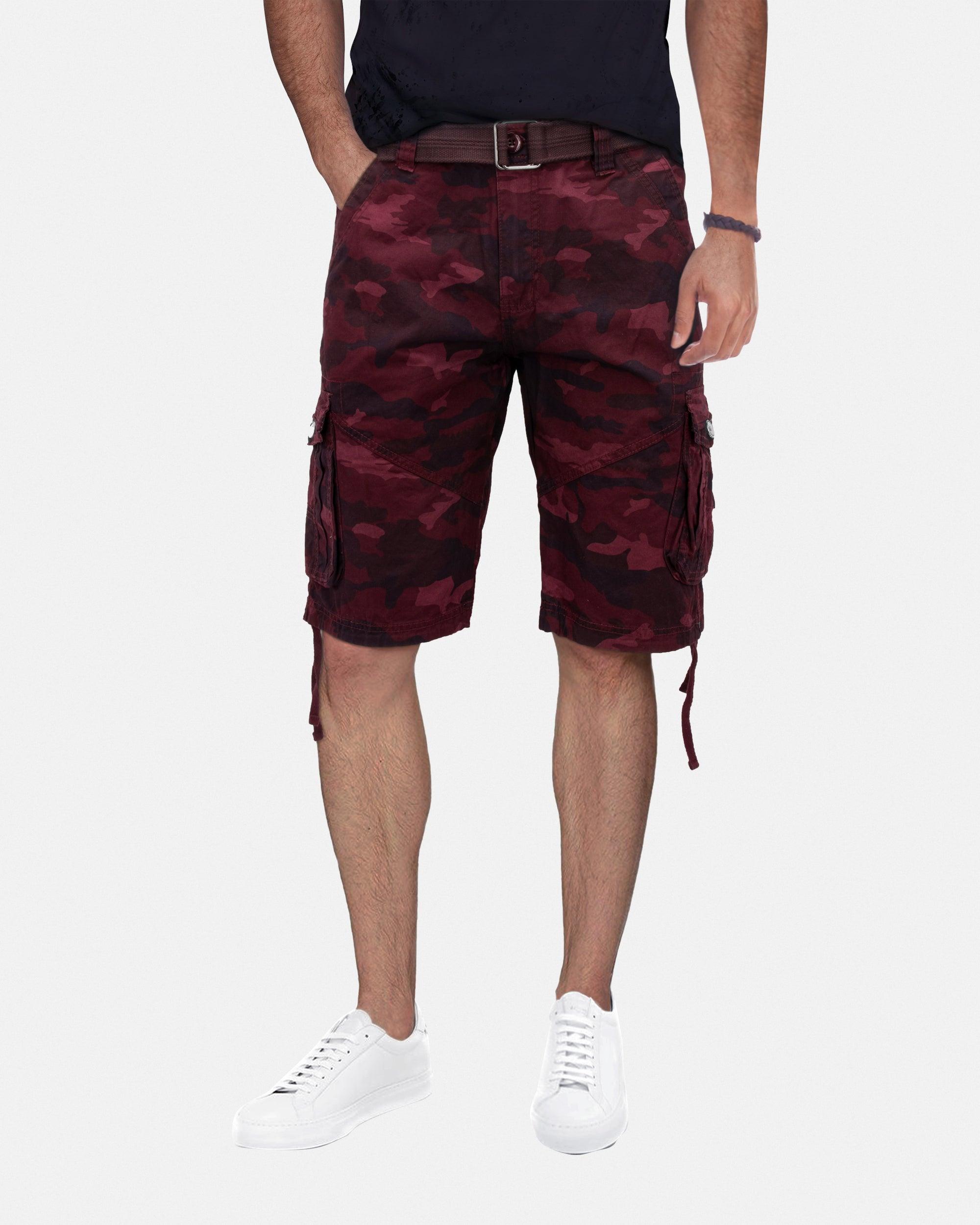 X RAY Mens Tactical Bermuda Cargo Shorts Camo and Solid Colors 12.5" Inseam Knee Length Classic Fit Multi Pocket Capri Pants