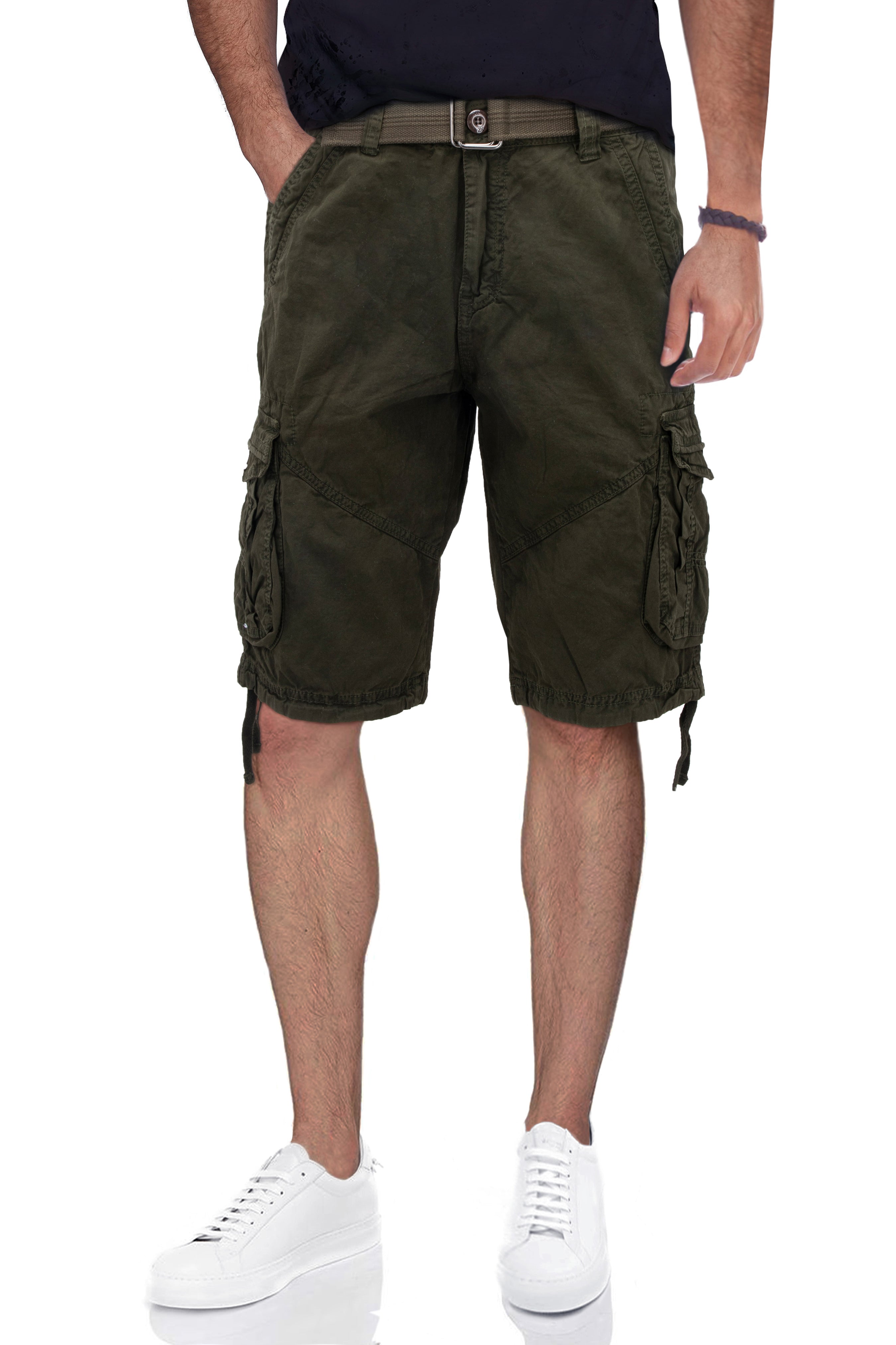 【Raucohouse】Cachalot incision cargo bermuda pants Raucohouse】Cachalot incision cargo bermuda pants