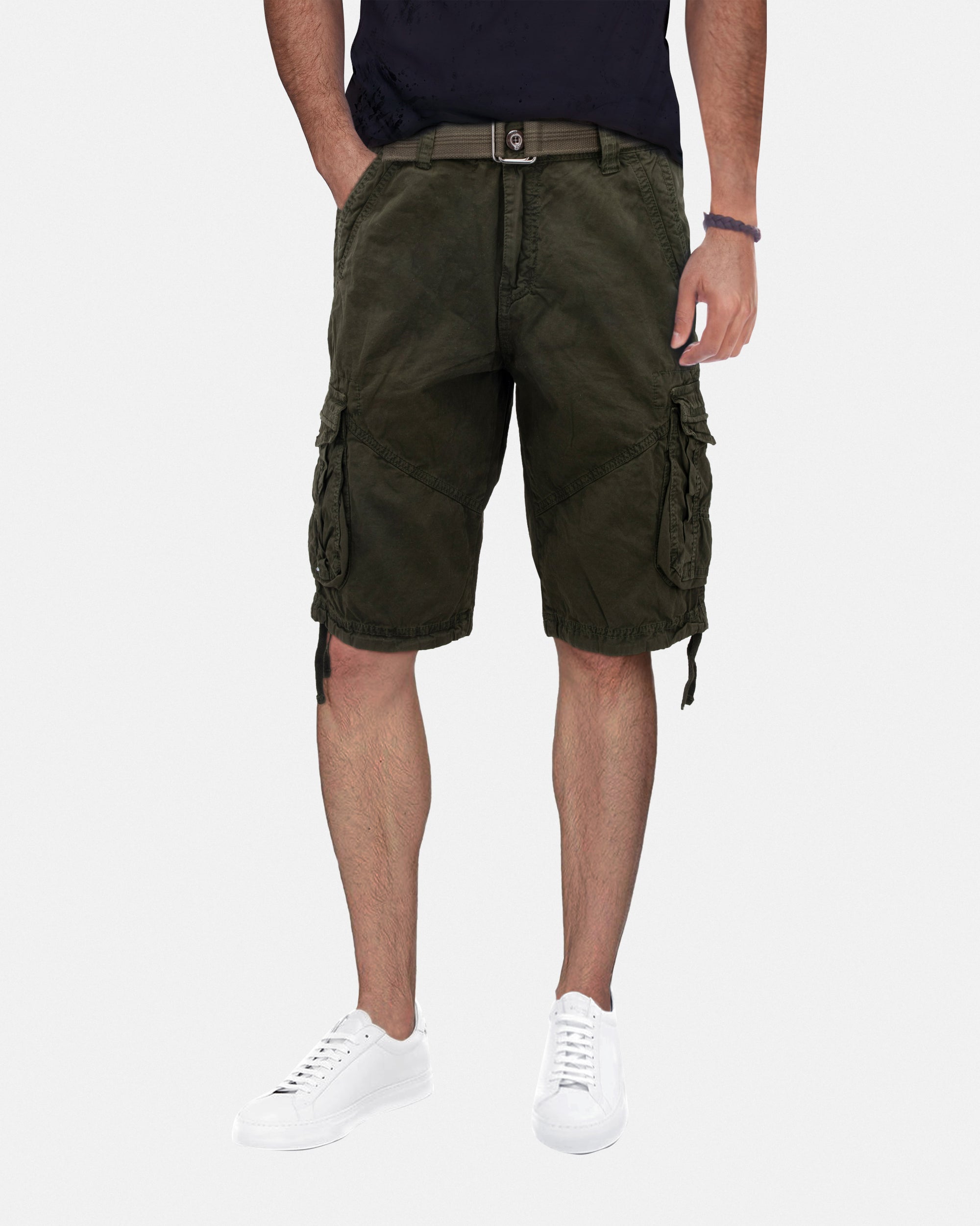 X RAY Mens Tactical Bermuda Cargo Shorts Camo and Solid Colors 12.5" Inseam Knee Length Classic Fit Multi Pocket Capri Pants