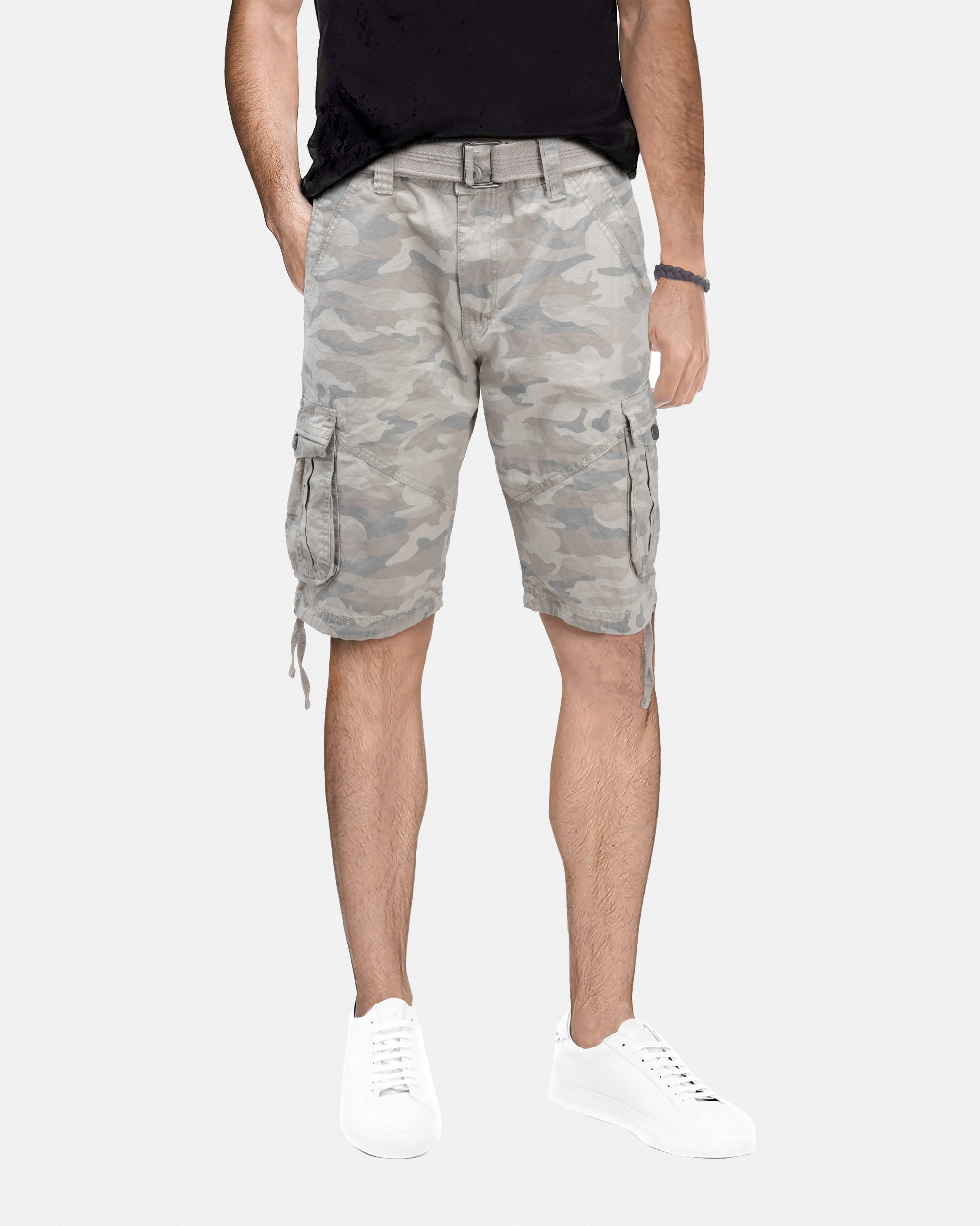 X RAY Mens Tactical Bermuda Cargo Shorts Camo and Solid Colors 12.5" Inseam Knee Length Classic Fit Multi Pocket Capri Pants