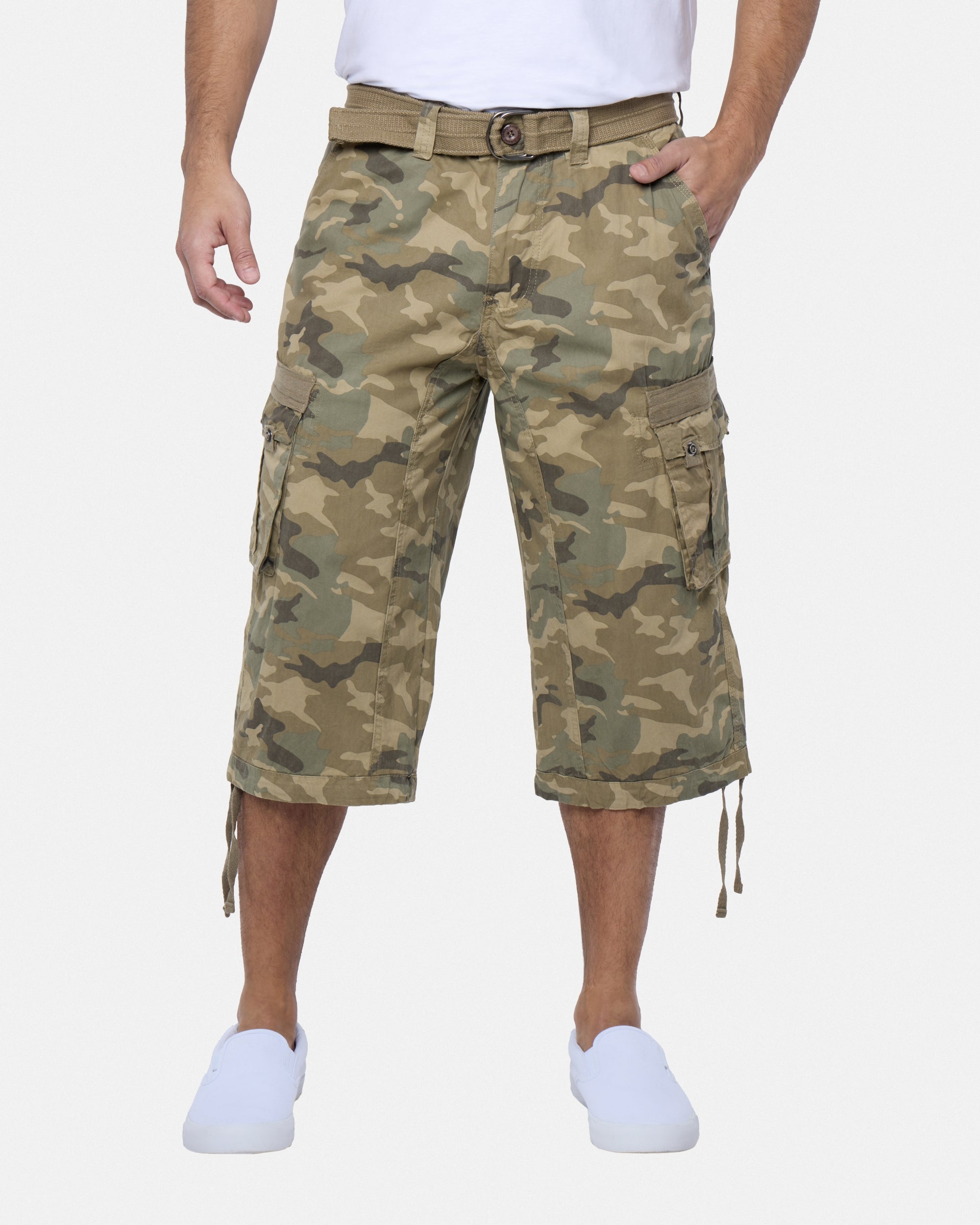 【BAON】Ryu Roder Nylon Banding Cargo Bermuda Pants Commuter Shorts Rambo | Men's Shorts | God & Famous