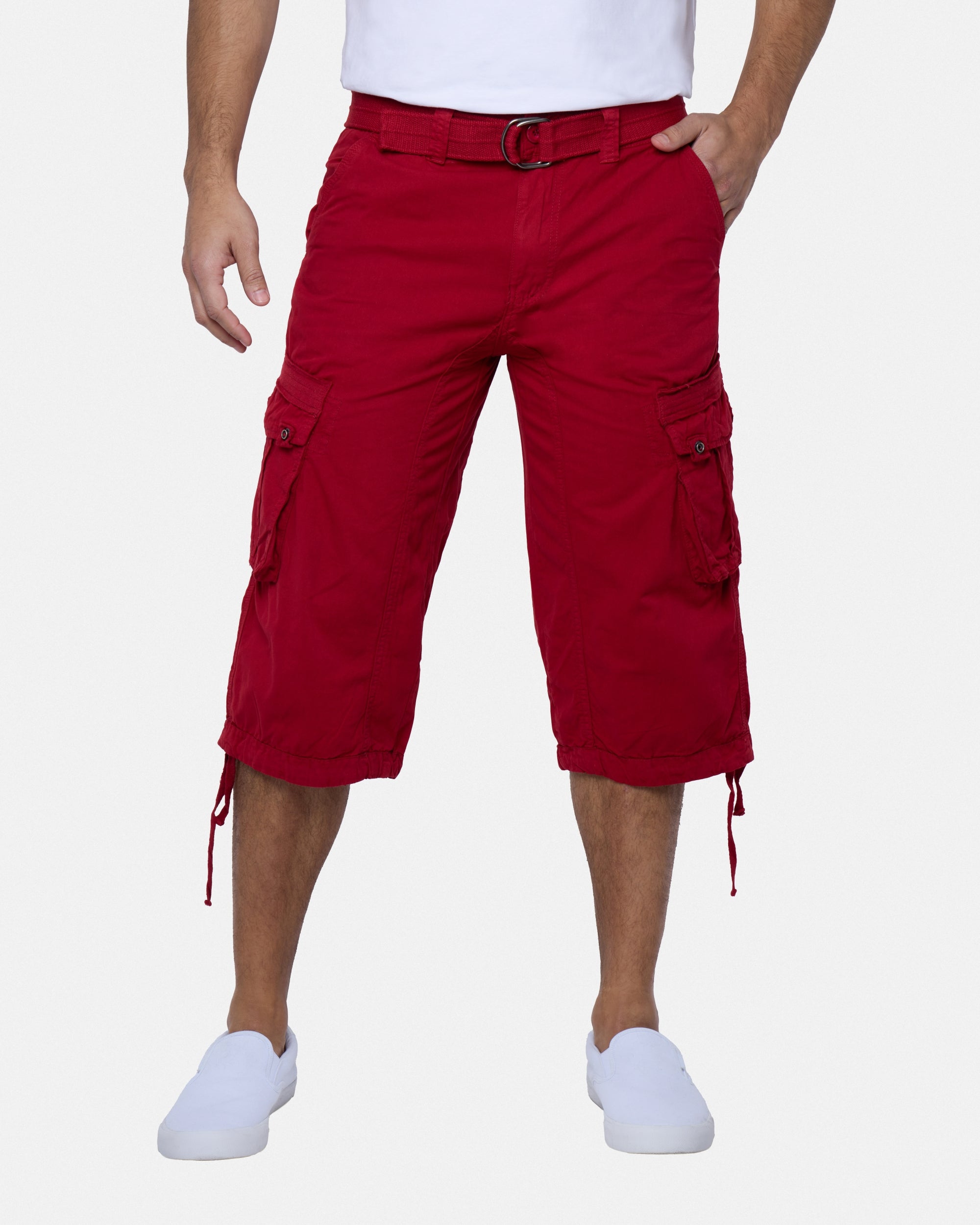 #XMS-1618 Belted 18" Long Cargo Shorts