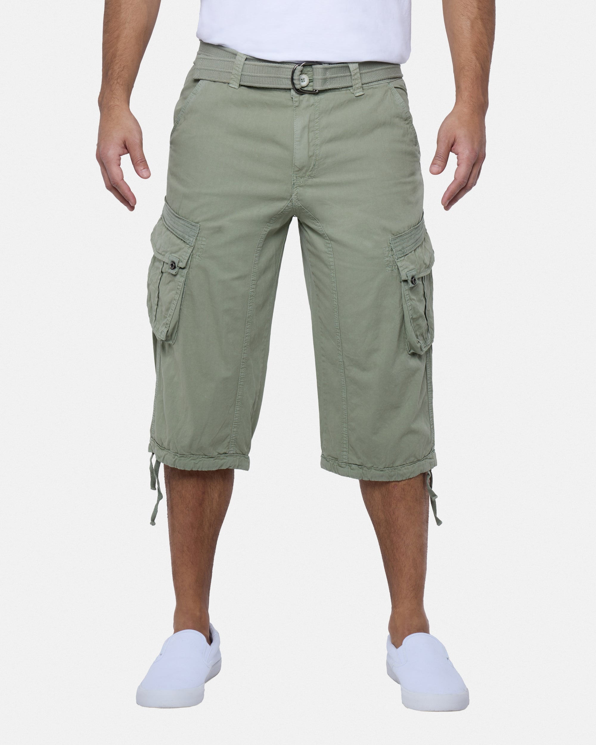 #XMS-1618 Belted 18" Long Cargo Shorts