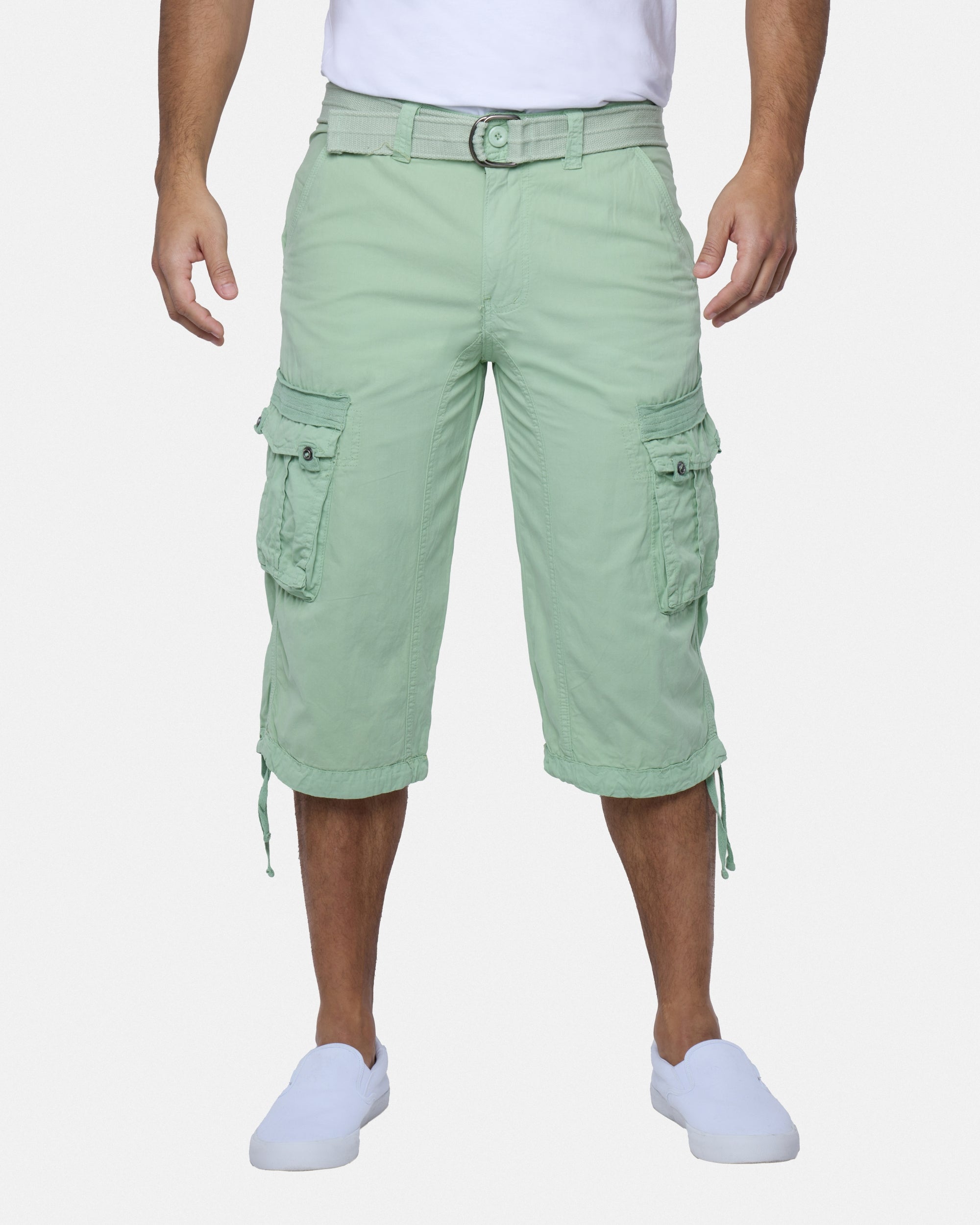 #XMS-1618 Belted 18" Long Cargo Shorts