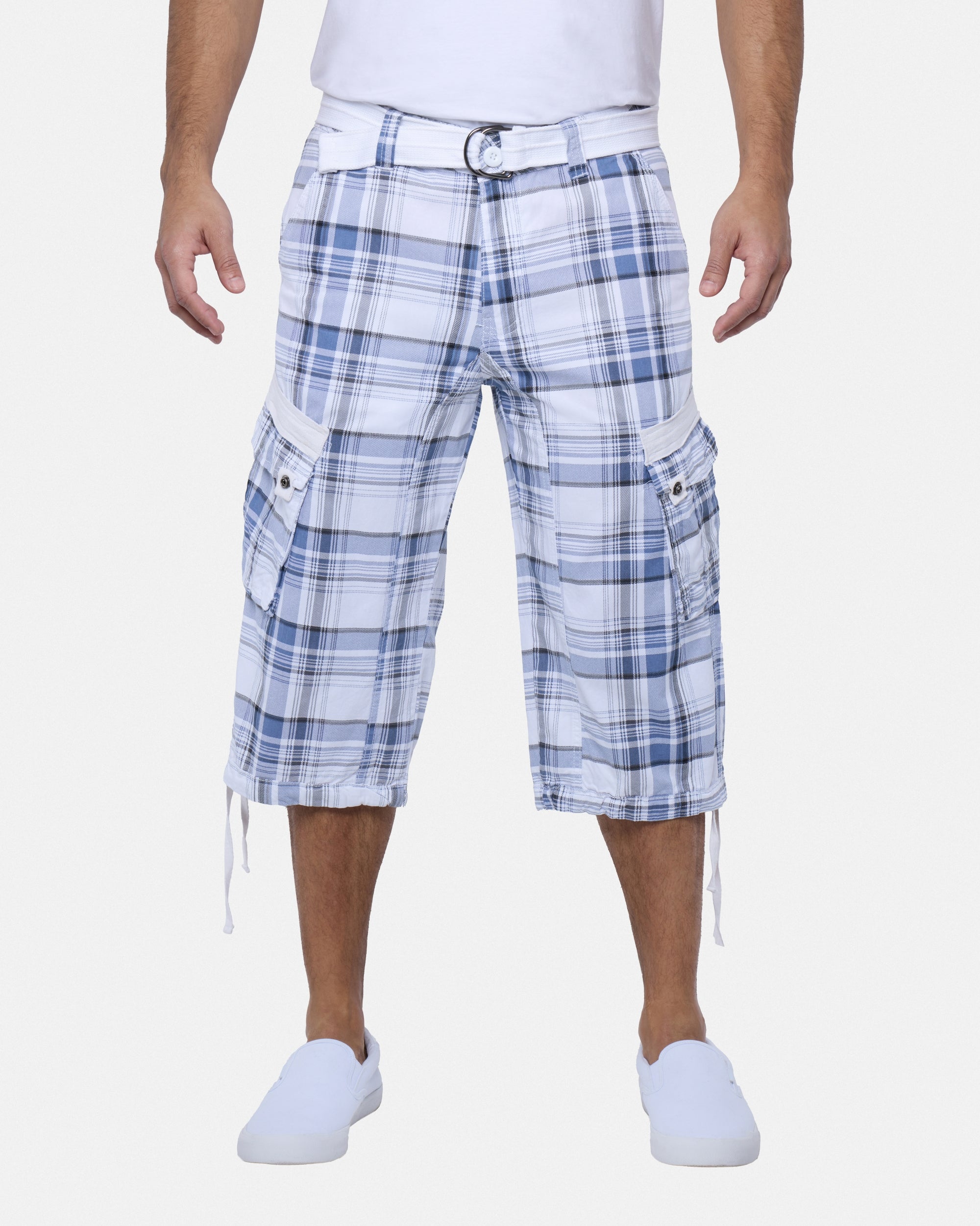 #XMS-1618 Belted 18" Long Cargo Shorts