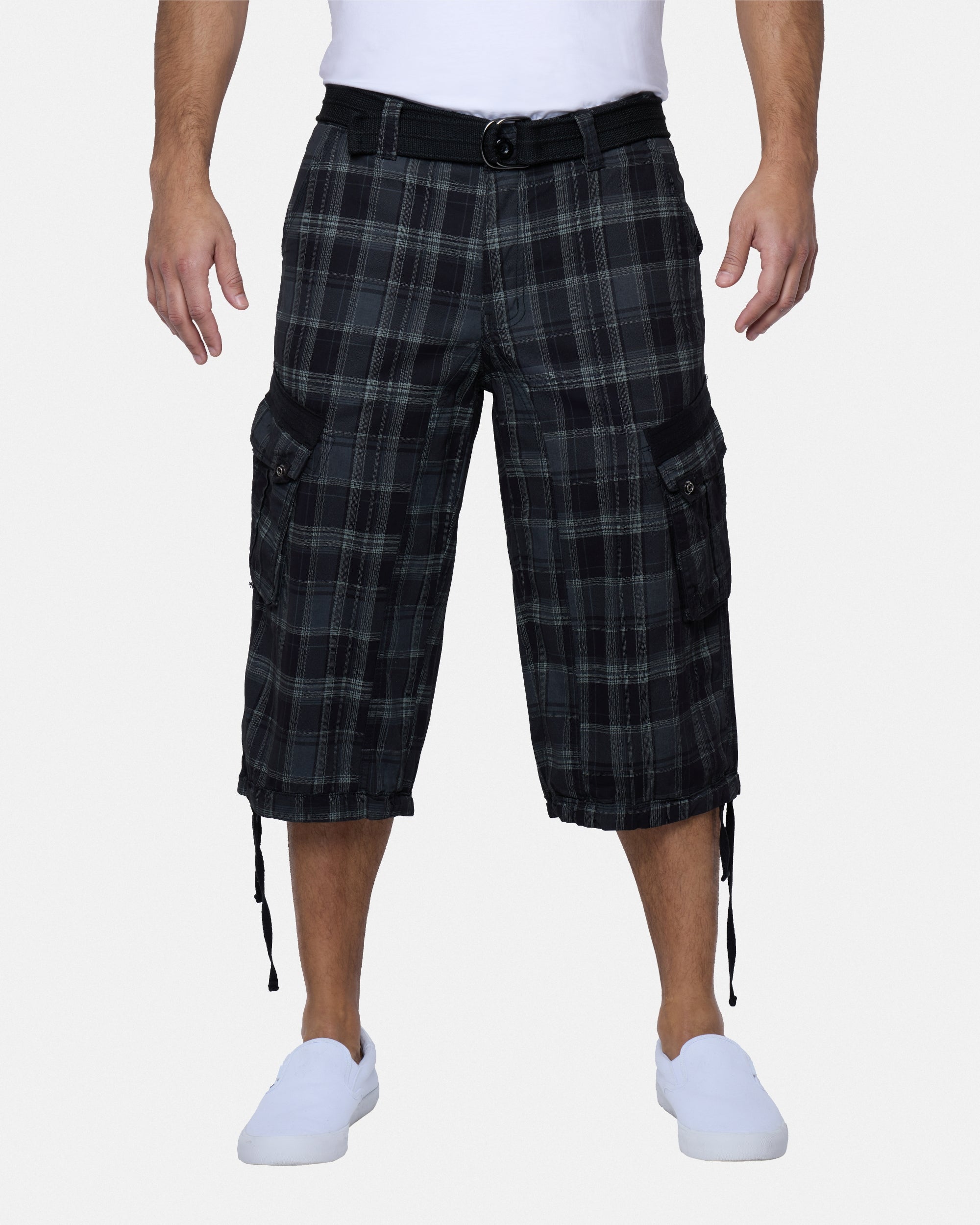 #XMS-1618 Belted 18" Long Cargo Shorts