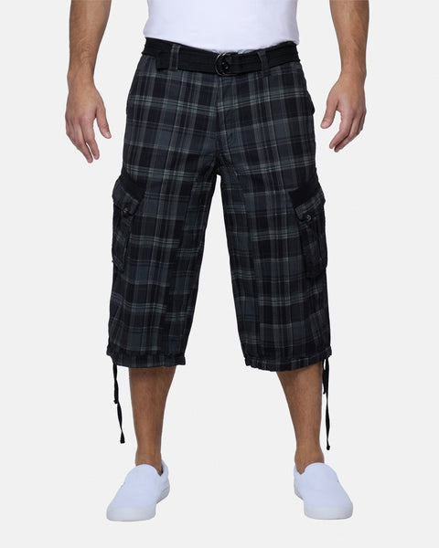 【BAON】Ryu Roder Nylon Banding Cargo Bermuda Pants X RAY Mens Belted Long Cargo Shorts With Draw Cord – X-RAY JEANS