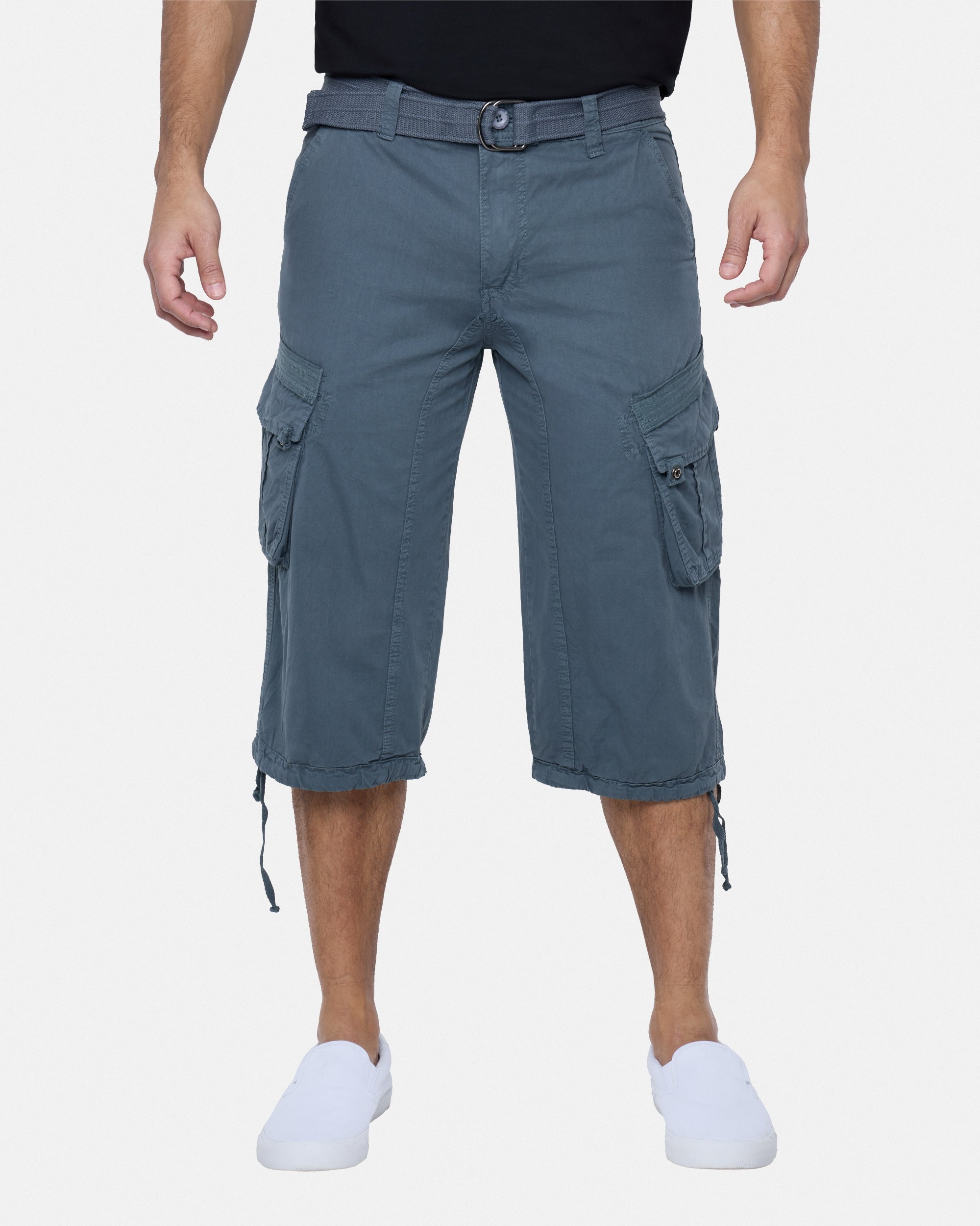 #XMS-1618 Belted 18" Long Cargo Shorts