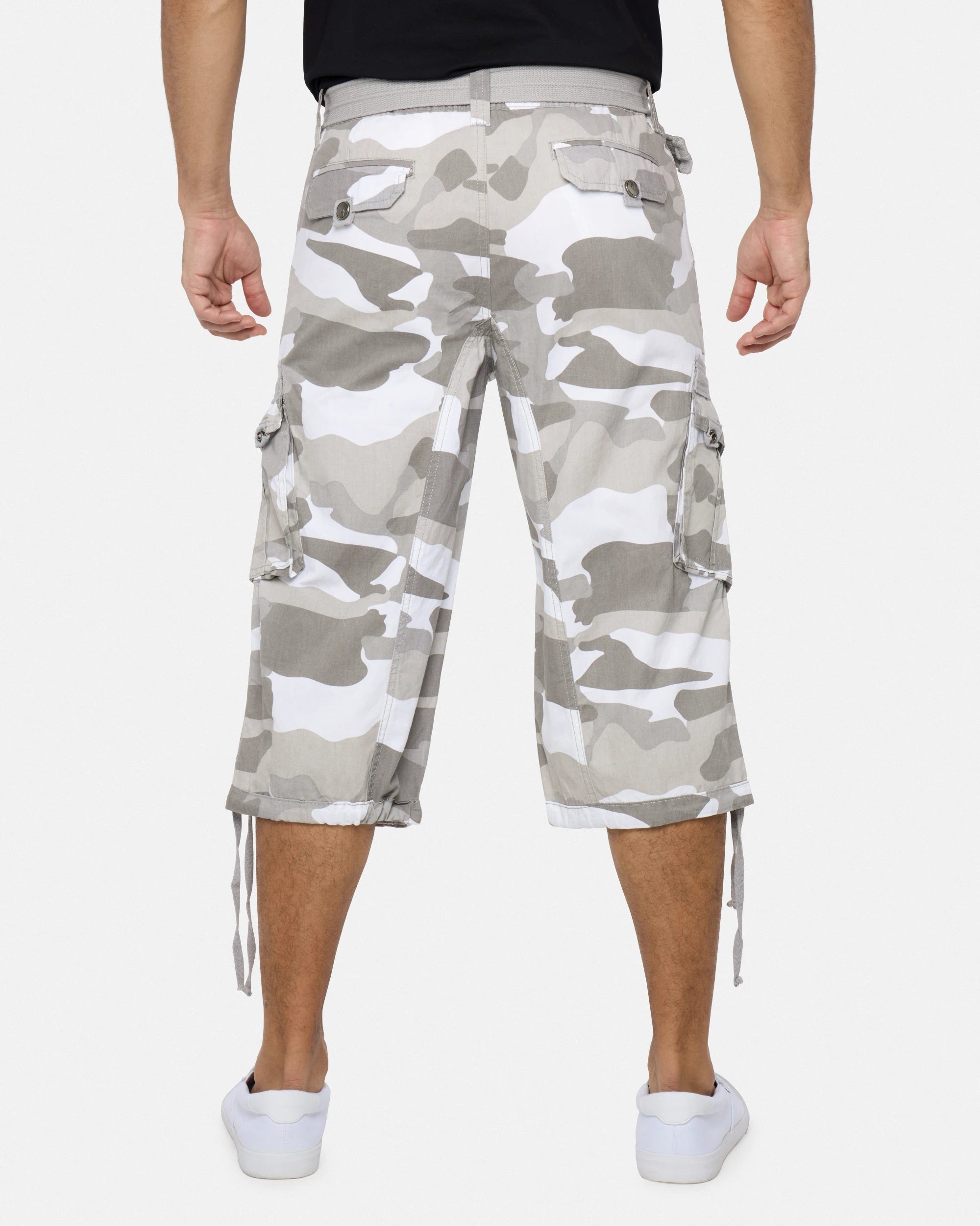 #XMS-1618 Belted 18" Long Cargo Shorts-thumbmail-186