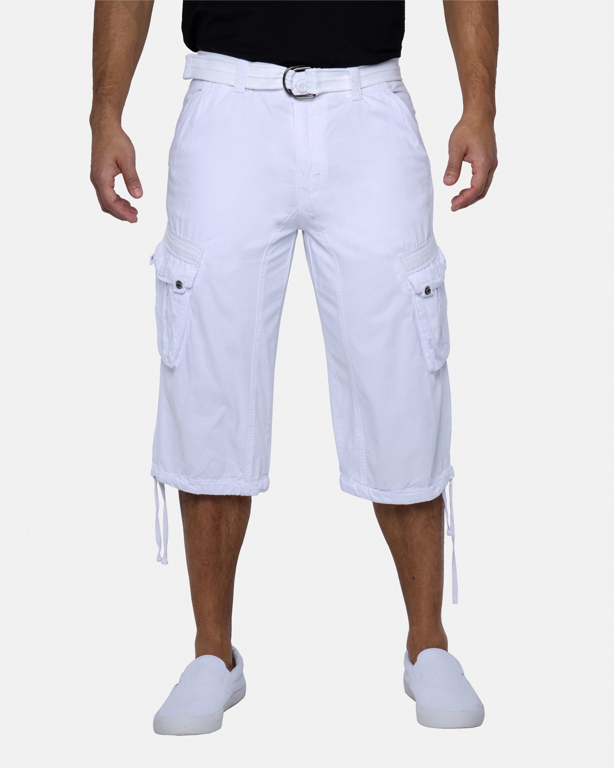 #XMS-1618 Belted 18" Long Cargo Shorts