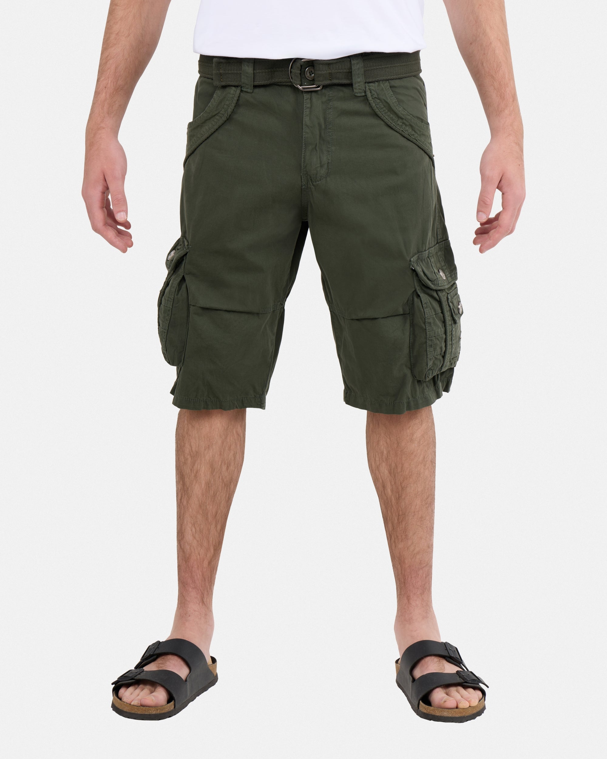 【KOOLOSET】Roach cut cargo bermuda pants Distressed Camouflage Cargo Shorts