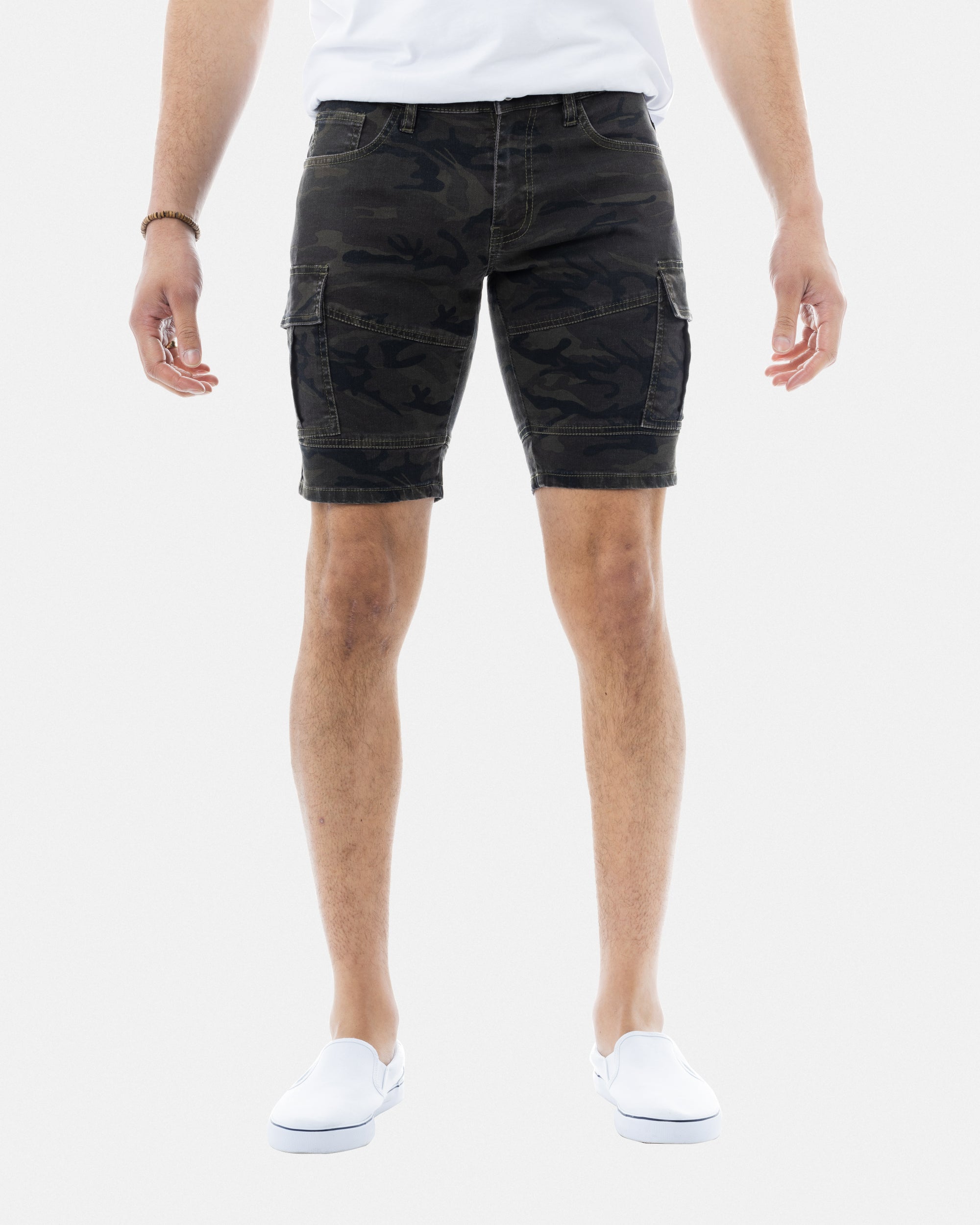 X Ray Men's Moto Cargo Pocket Denim Shorts