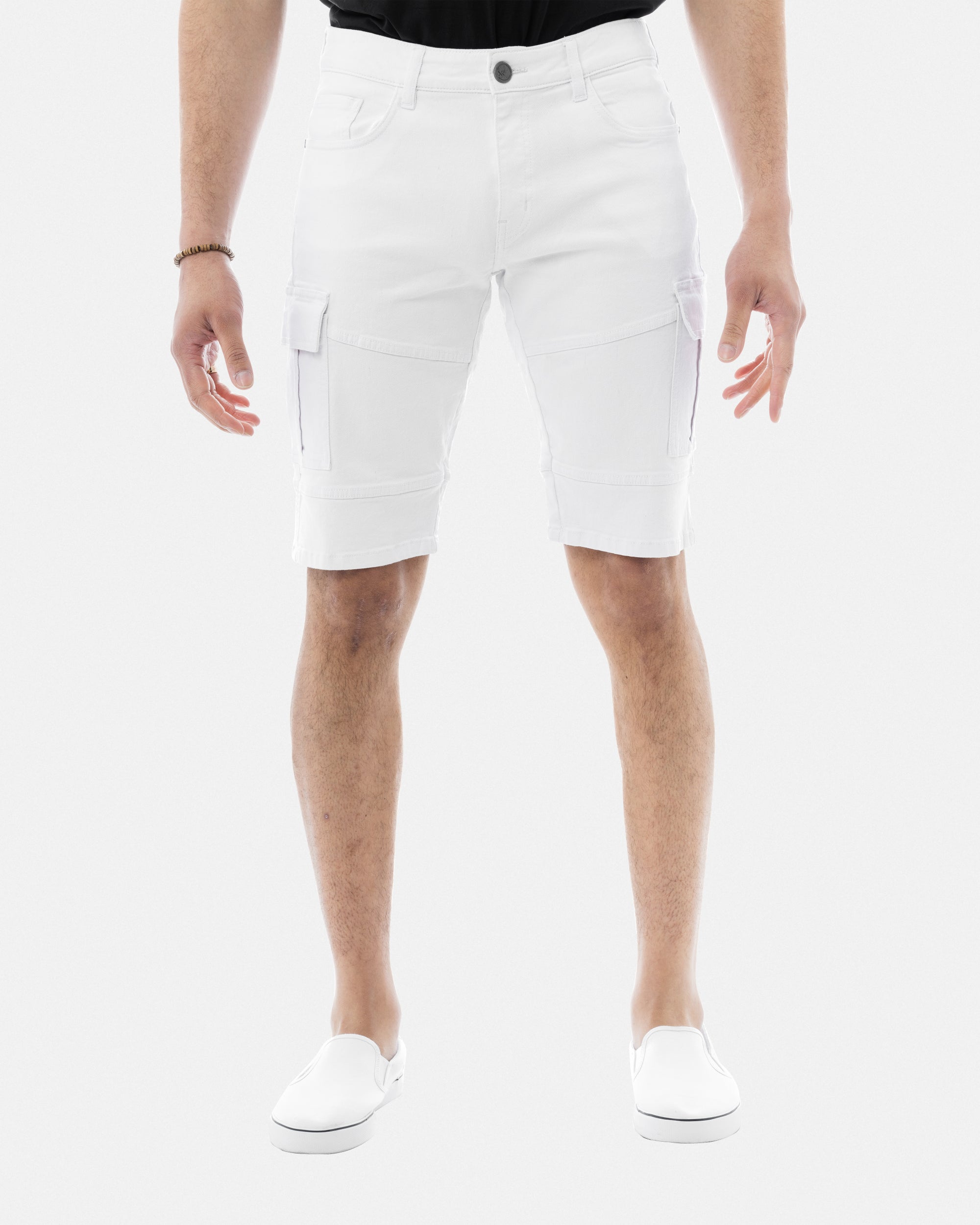 X Ray Men's Moto Cargo Pocket Denim Shorts