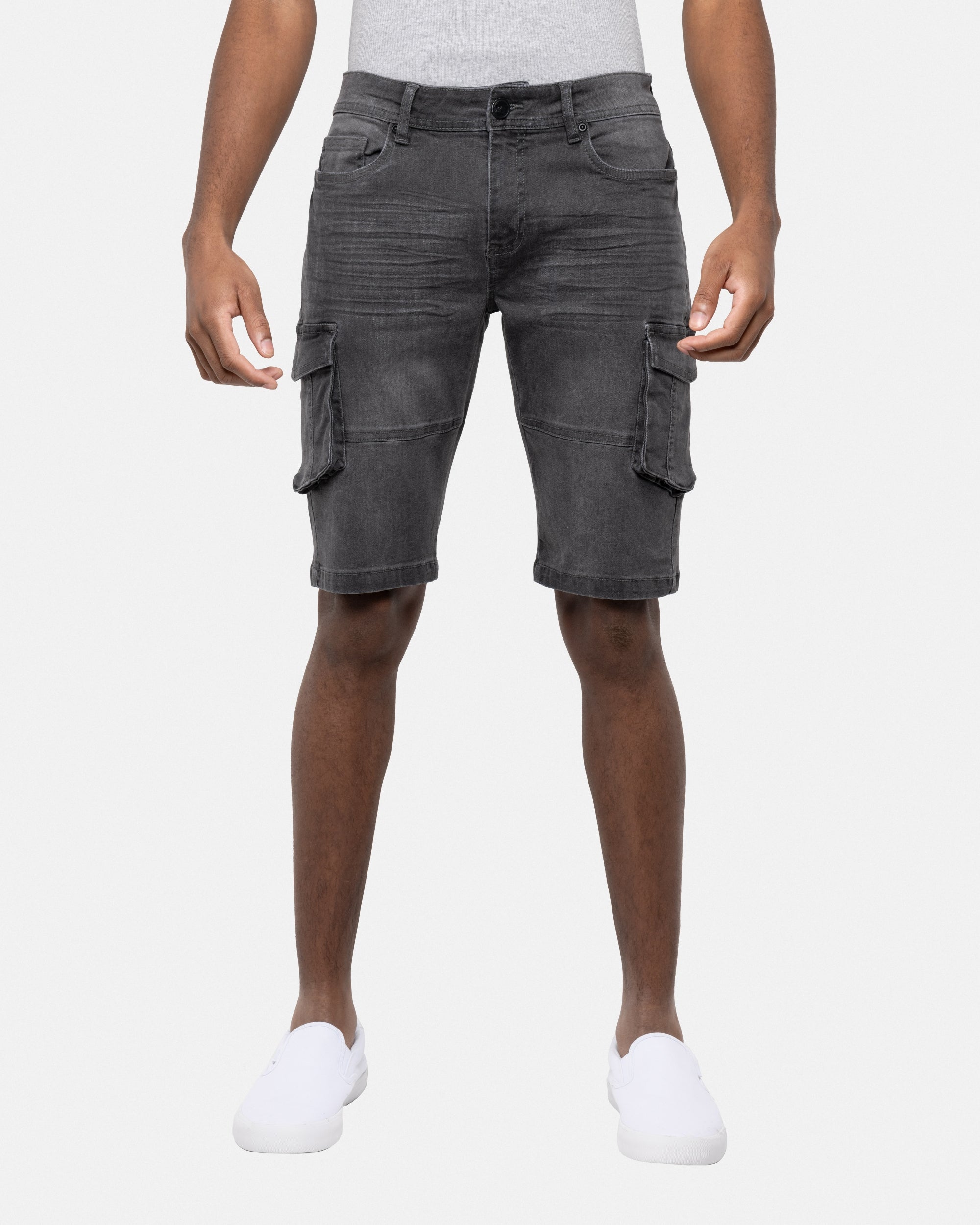 X RAY Men's Denim Cargo Shorts 12 Inches Inseam