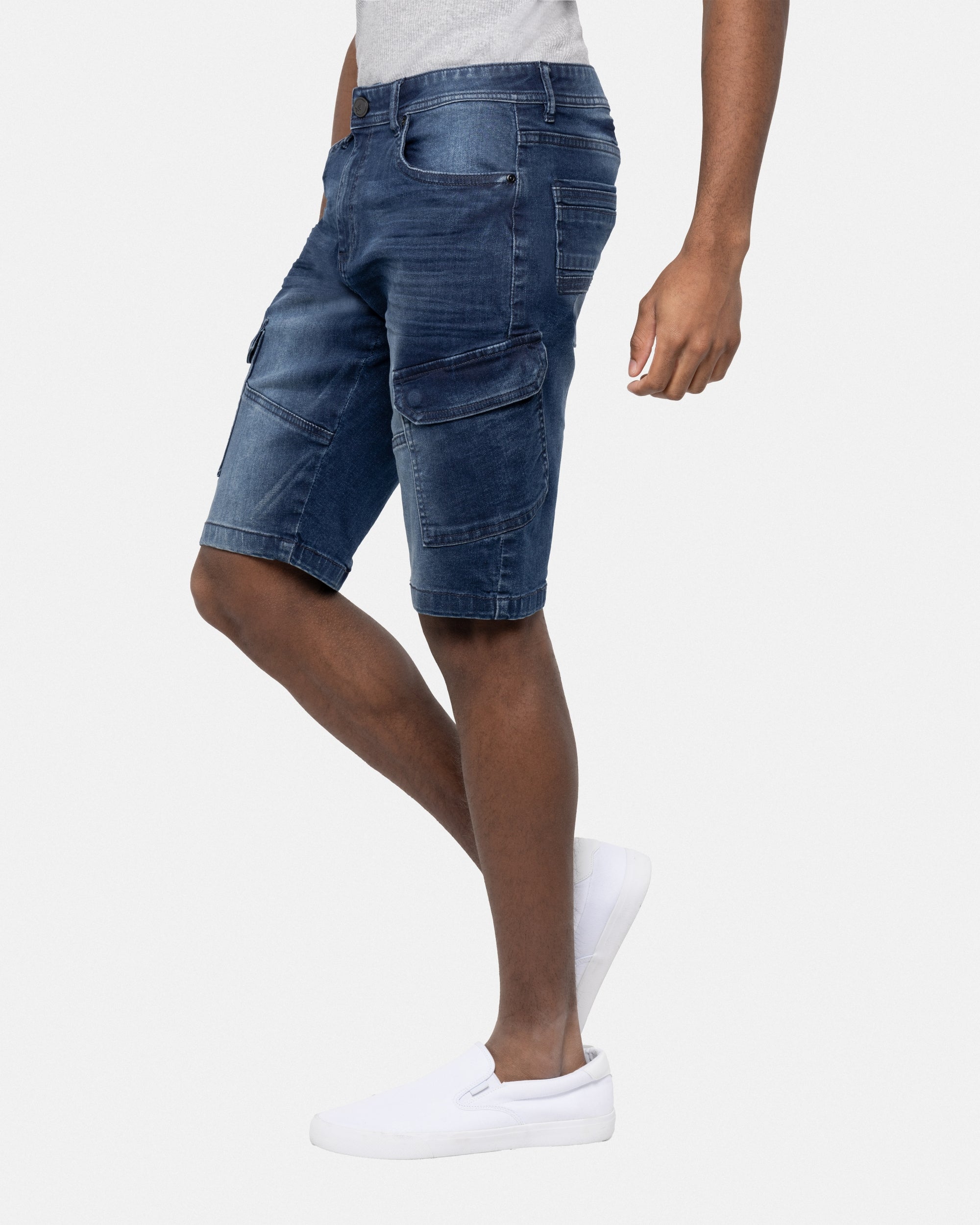 #XMS-94029 Denim Cargo Shorts-thumbmail-3