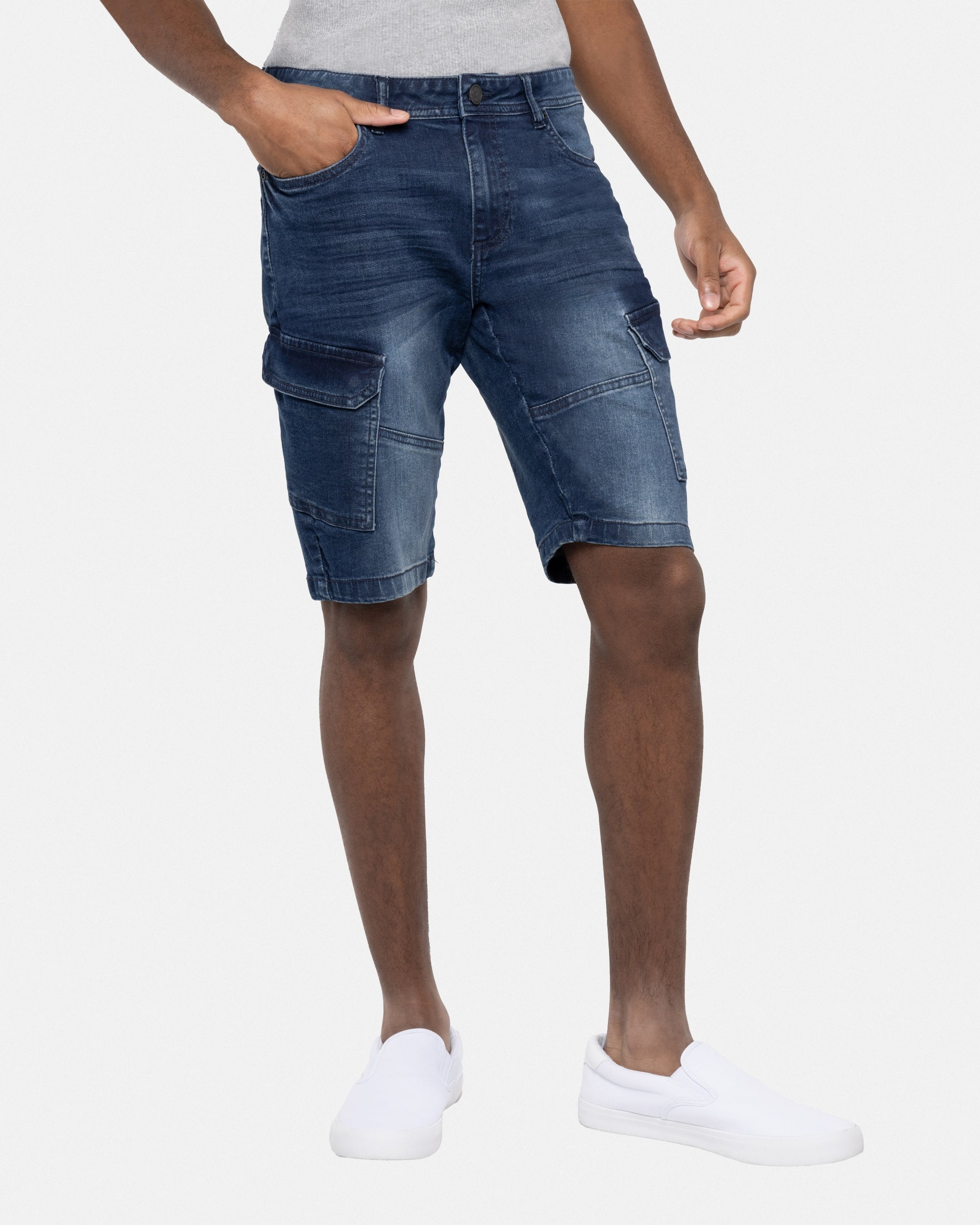 #XMS-94029 Denim Cargo Shorts-thumbmail-4