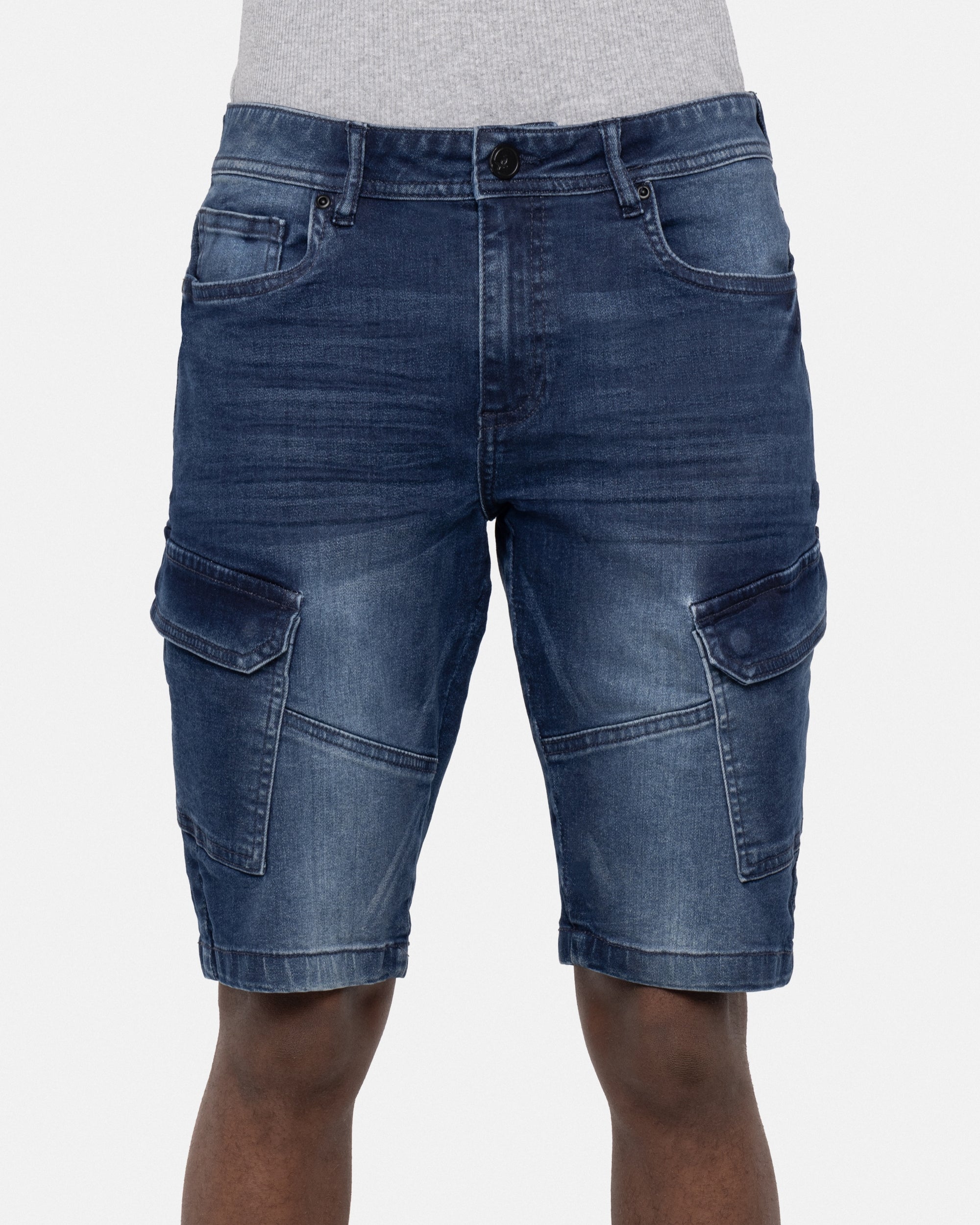 #XMS-94029 Denim Cargo Shorts-thumbmail-5