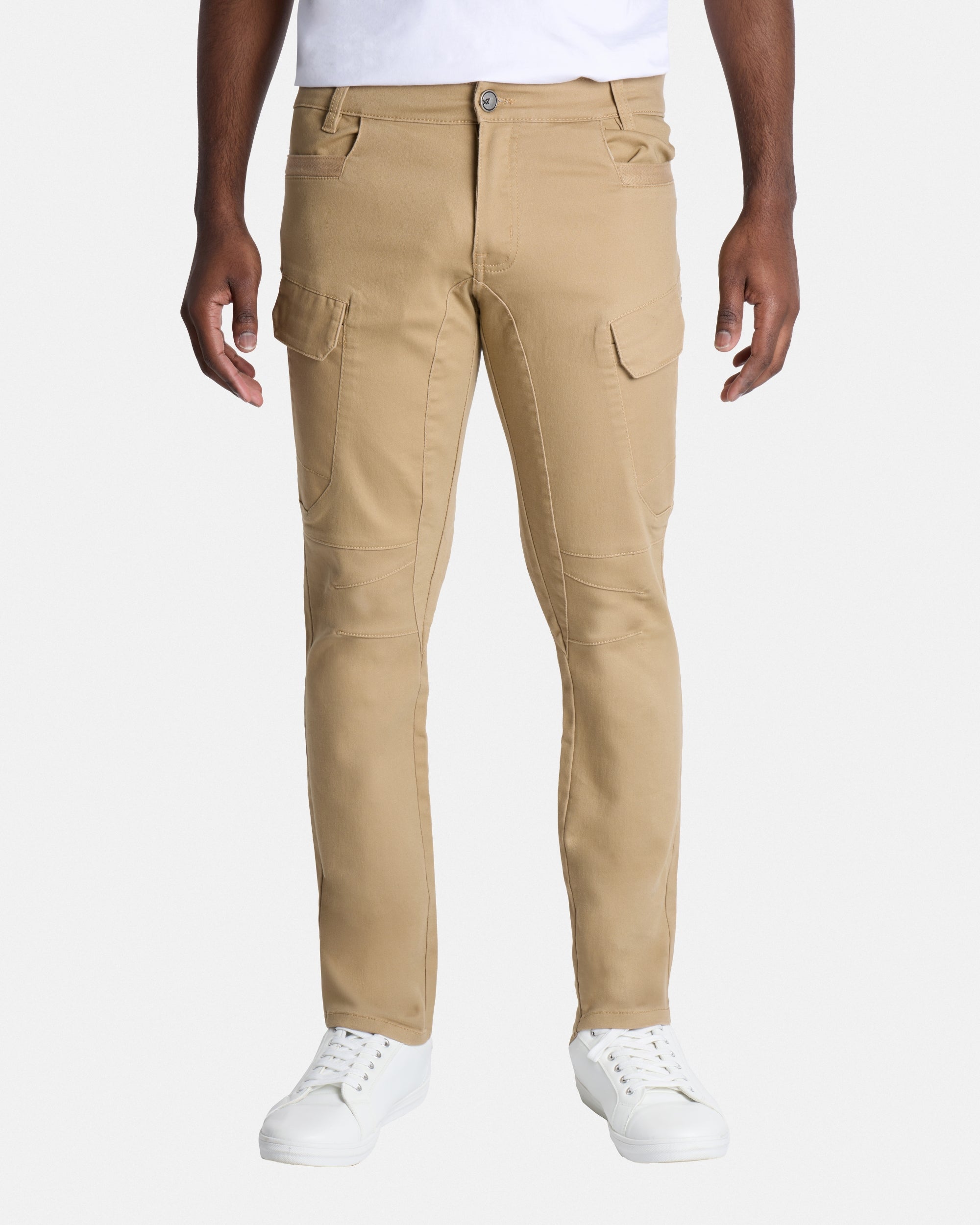 SLIM FIT STRETCH TWILL CARGO PANTS