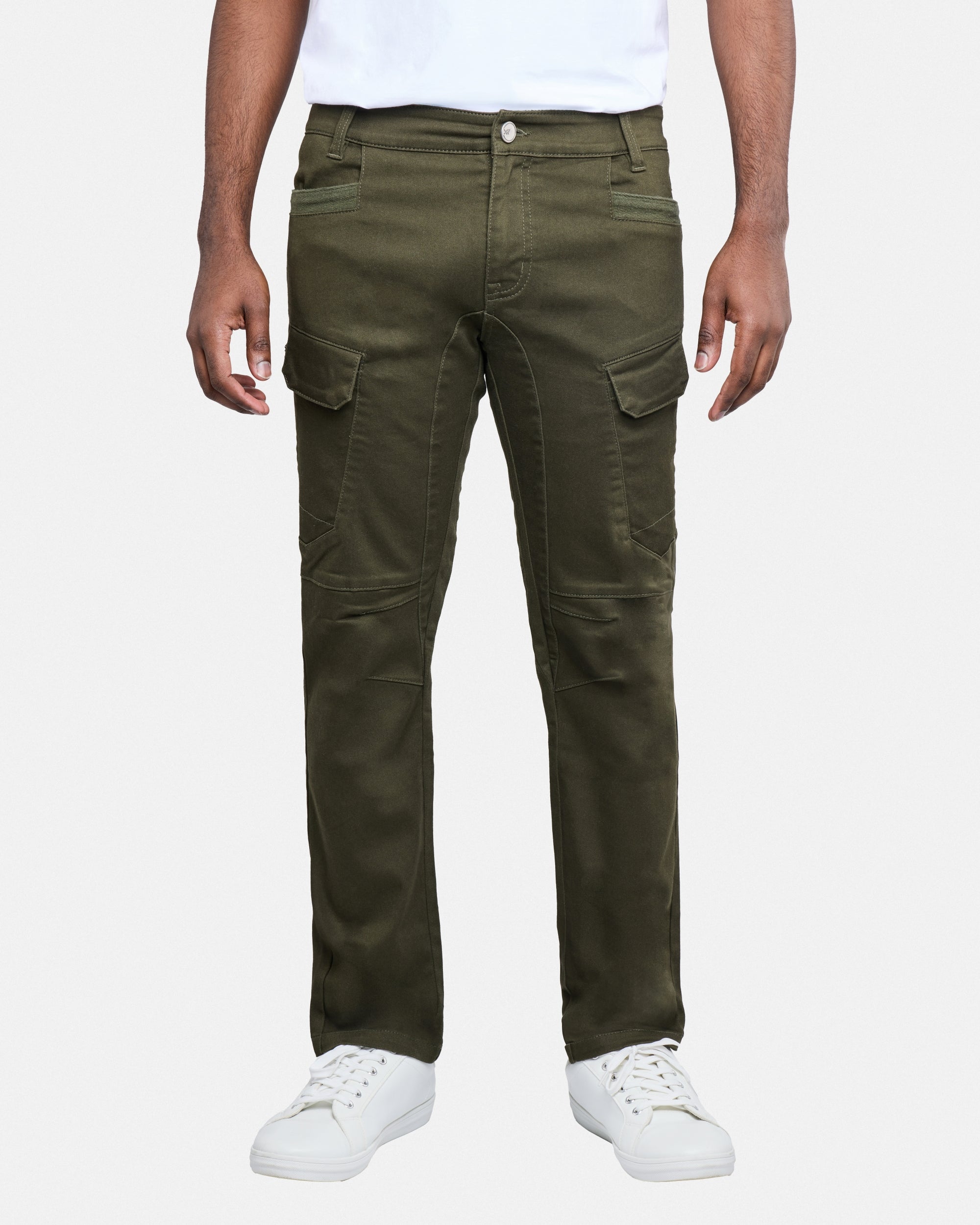 SLIM FIT STRETCH TWILL CARGO PANTS