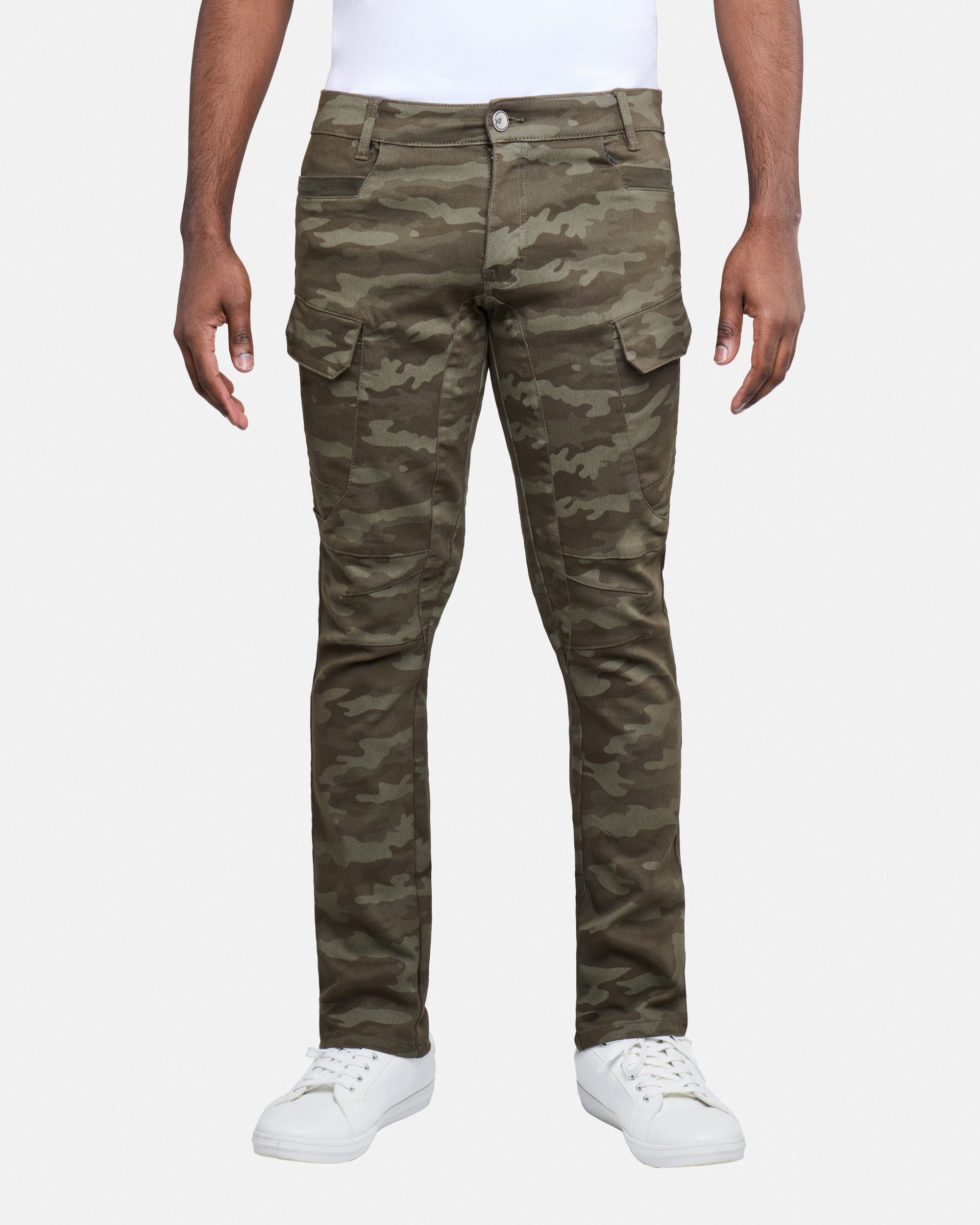SLIM FIT STRETCH TWILL CARGO PANTS