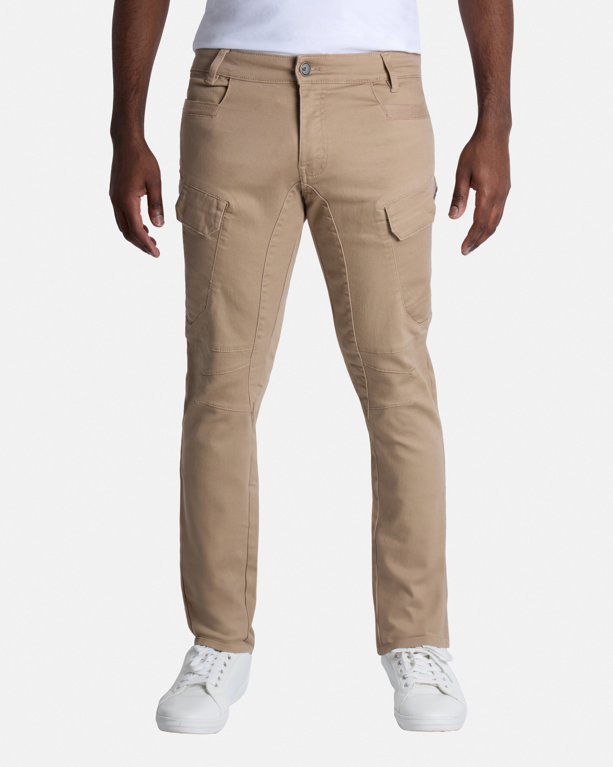 SLIM FIT STRETCH TWILL CARGO PANTS