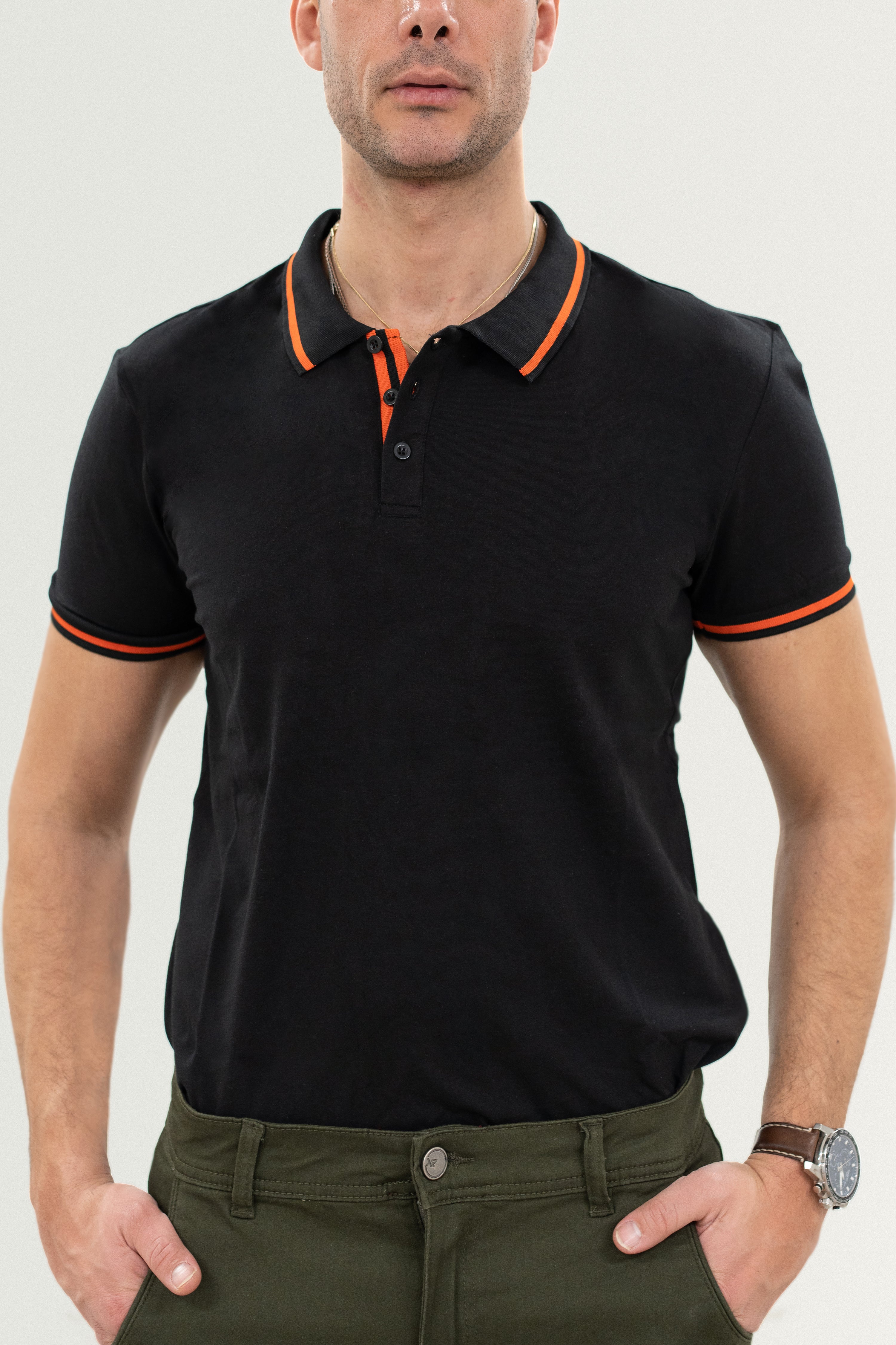 X RAY Men's Basic Short Sleeve Tipped Golf Polo Shirts – X