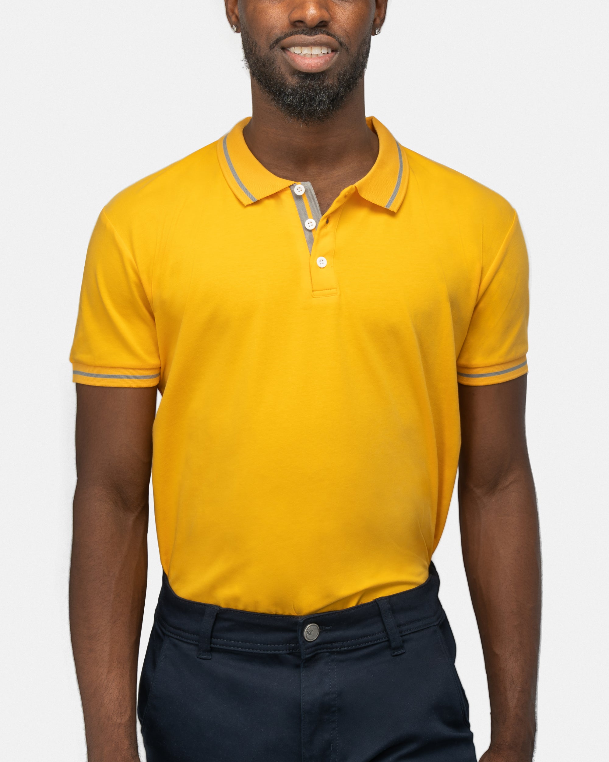 X RAY Men's Basic Short Sleeve Tipped Golf Polo Shirts