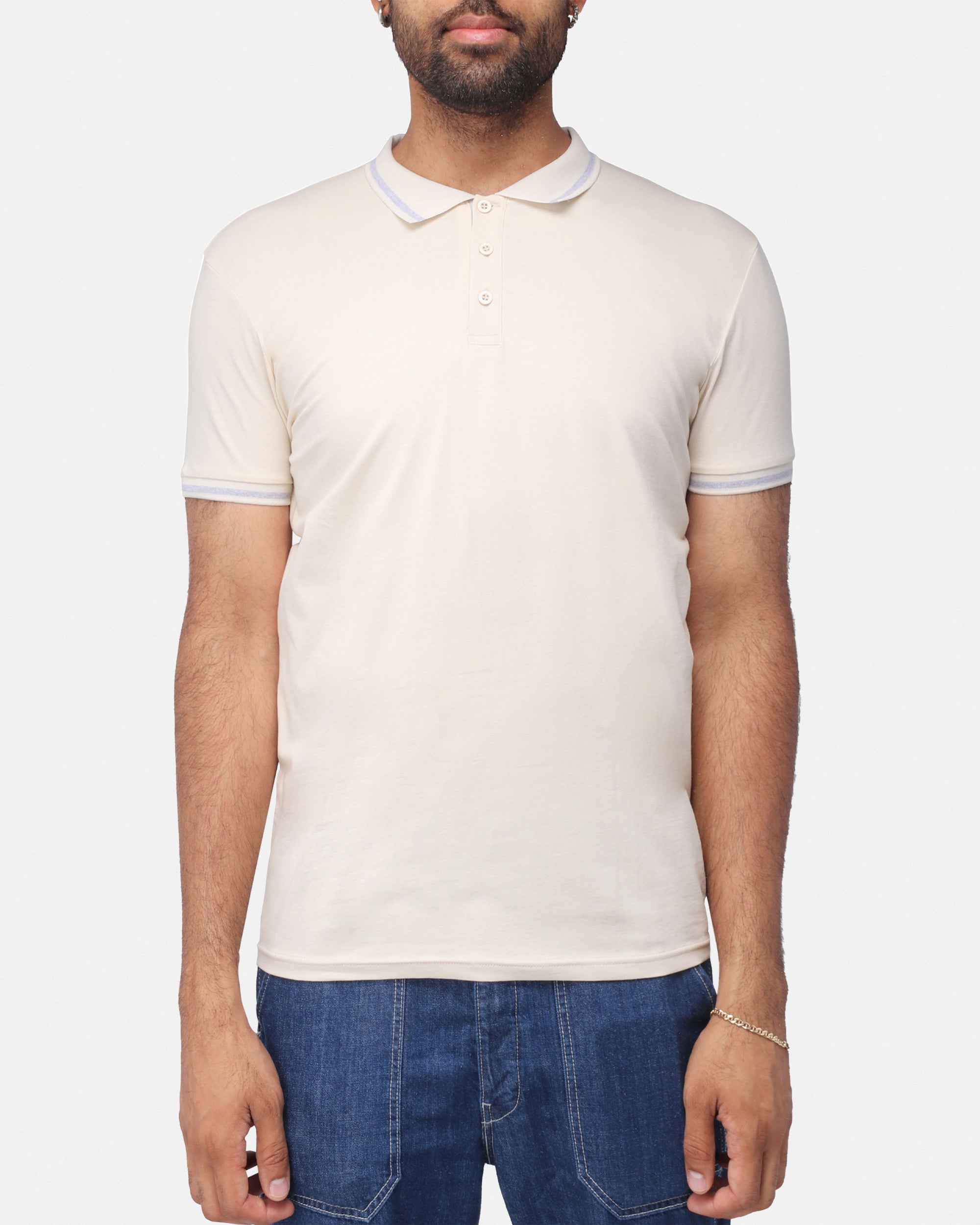 X RAY Men's Basic Short Sleeve Tipped Golf Polo Shirts