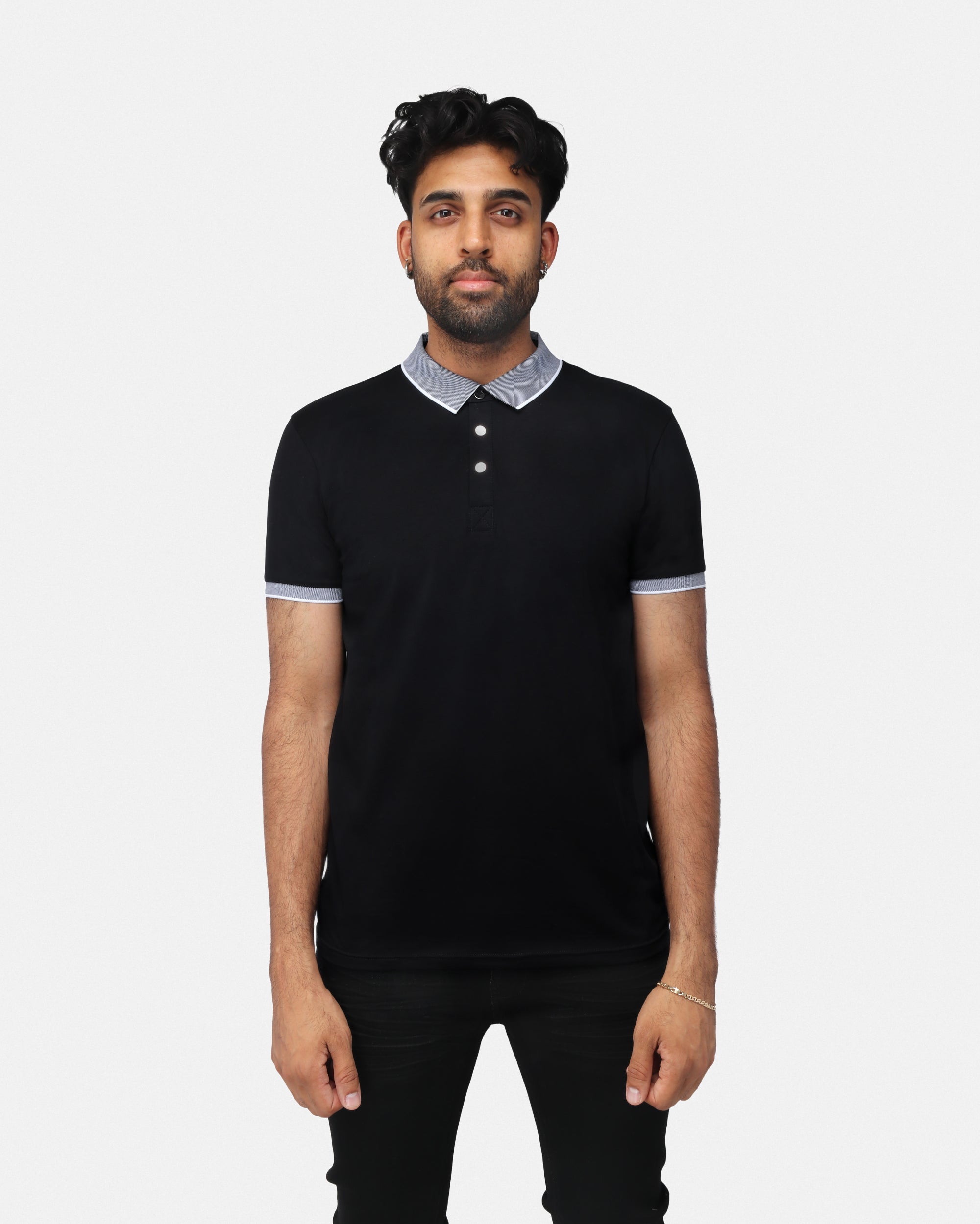 X RAY Men's Short Sleeve Snap-Placket Golf Polo Shirts