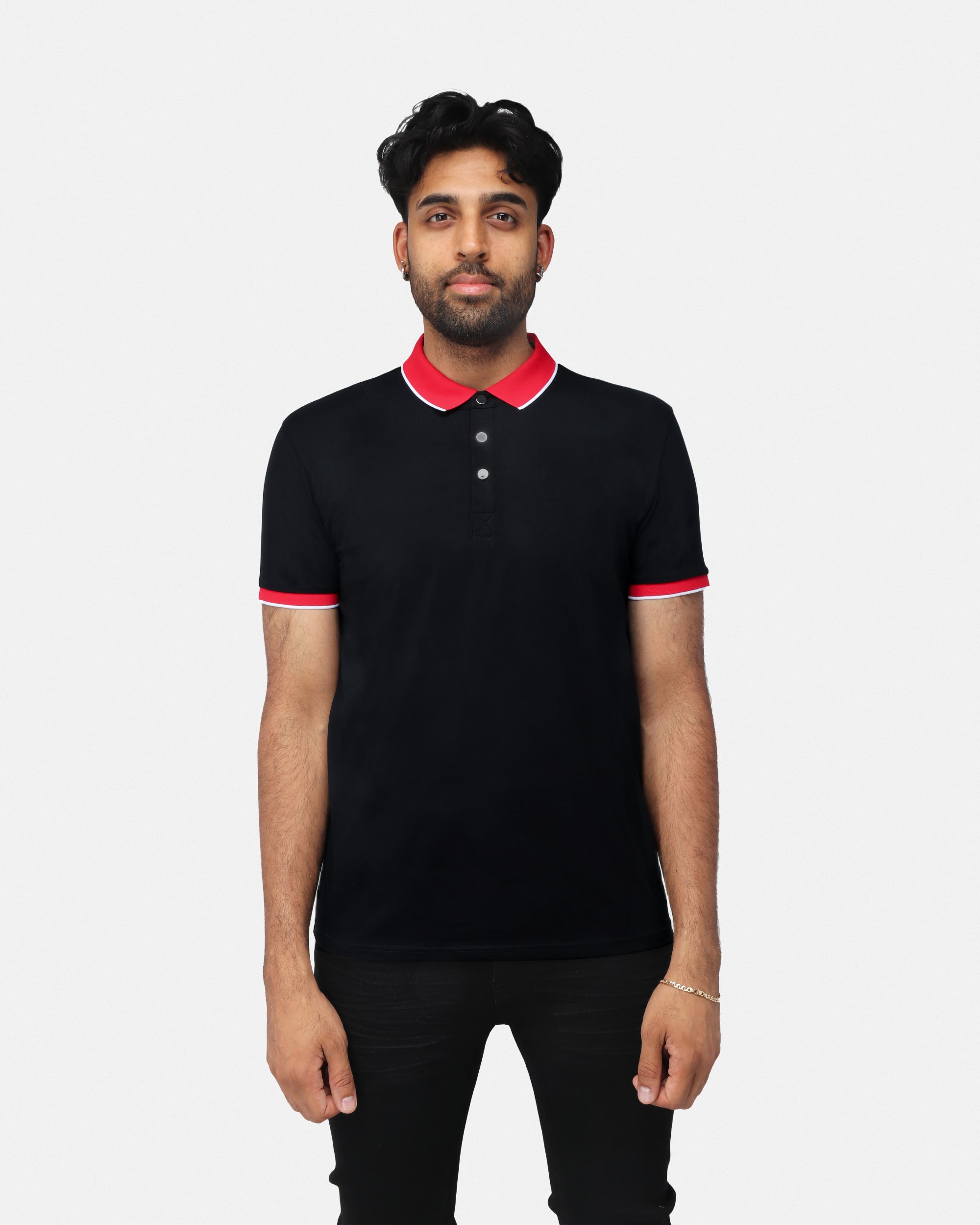 X RAY Men's Short Sleeve Snap-Placket Golf Polo Shirts