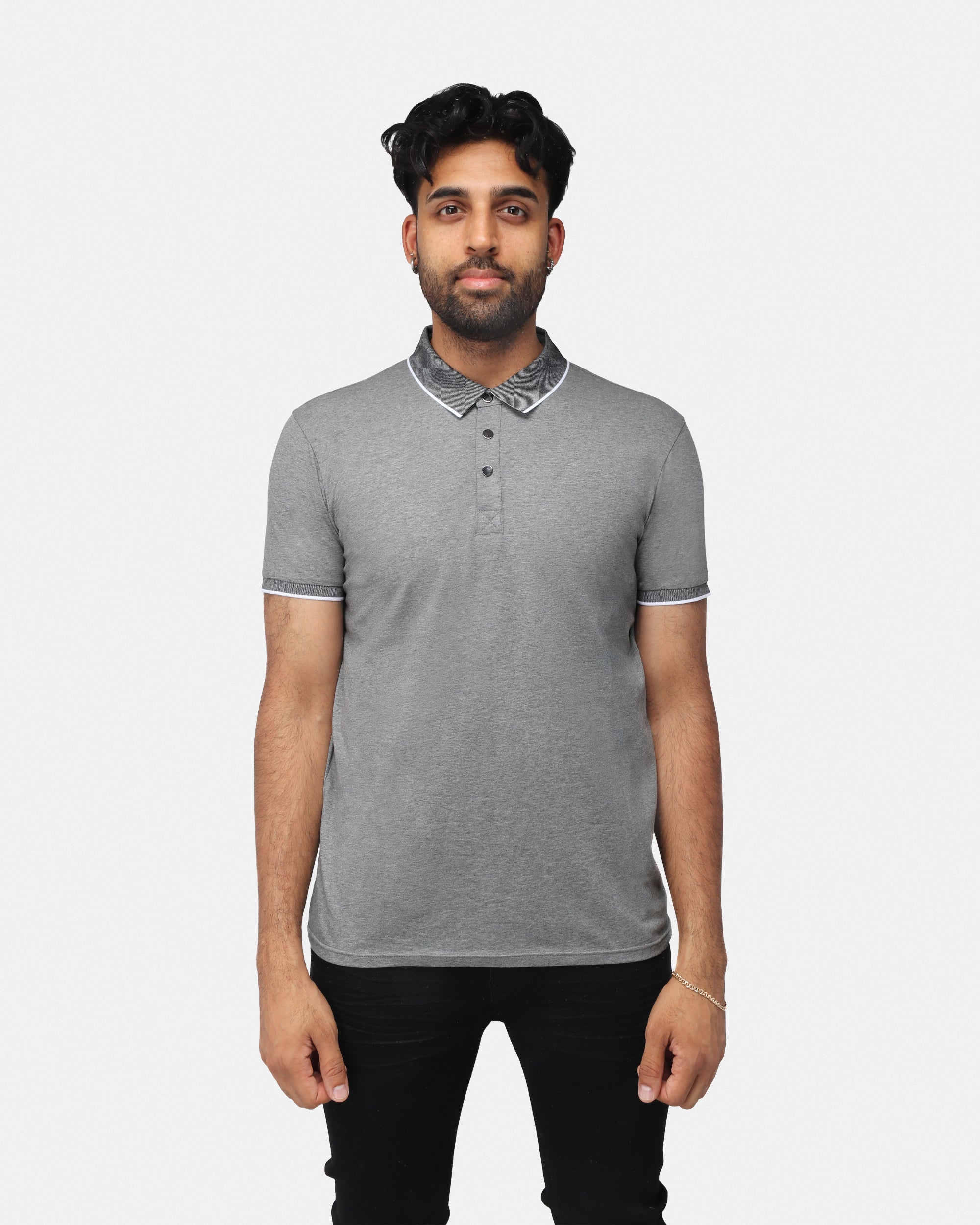 X RAY Men's Short Sleeve Snap-Placket Golf Polo Shirts